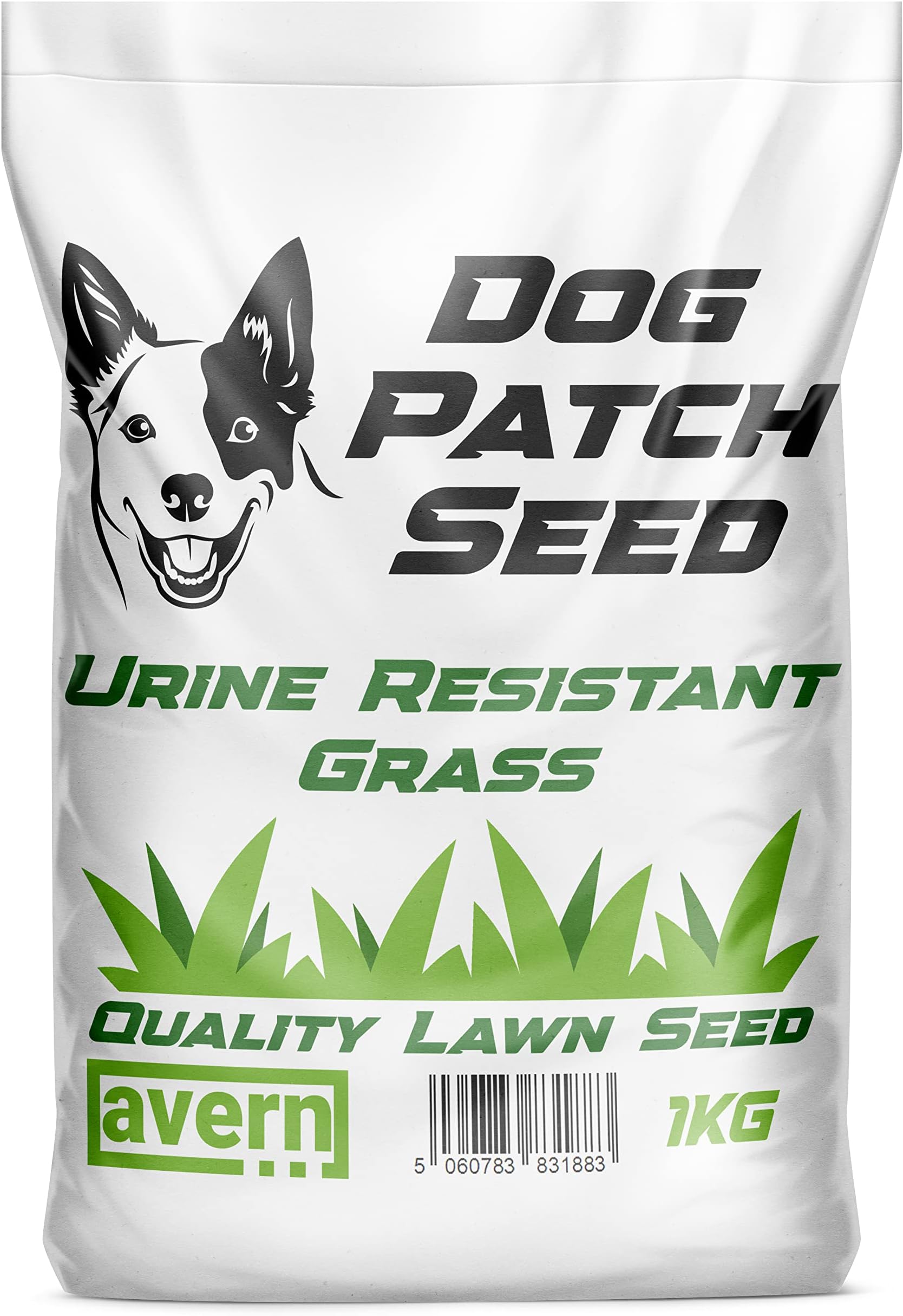 Avern Dog Patch Grass Seed 2KG for Repairing Damaged Turf, Overseeding & New lawns. Contains Urine Resistant Cultivars. Fast Growing and Hardwearing for high Usage Areas & Sports (2KG)