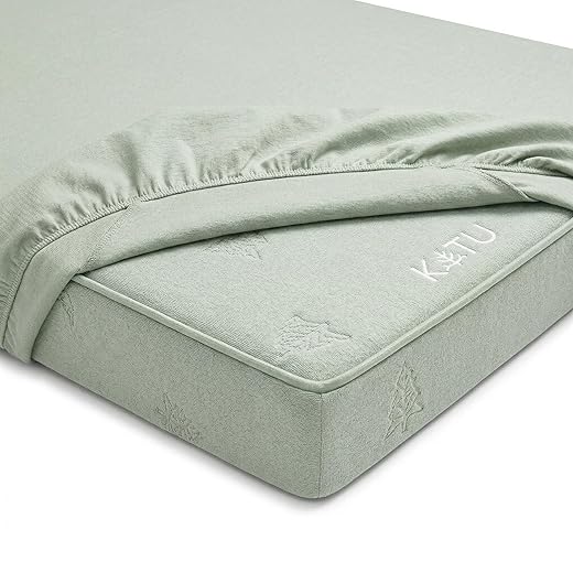 KATU 100% Organic Cotton Waterproof Crib Mattress Protector Pad for Baby/Toddler Safe Non-Toxic Breathable Noiseless Fitted GOTS Certified