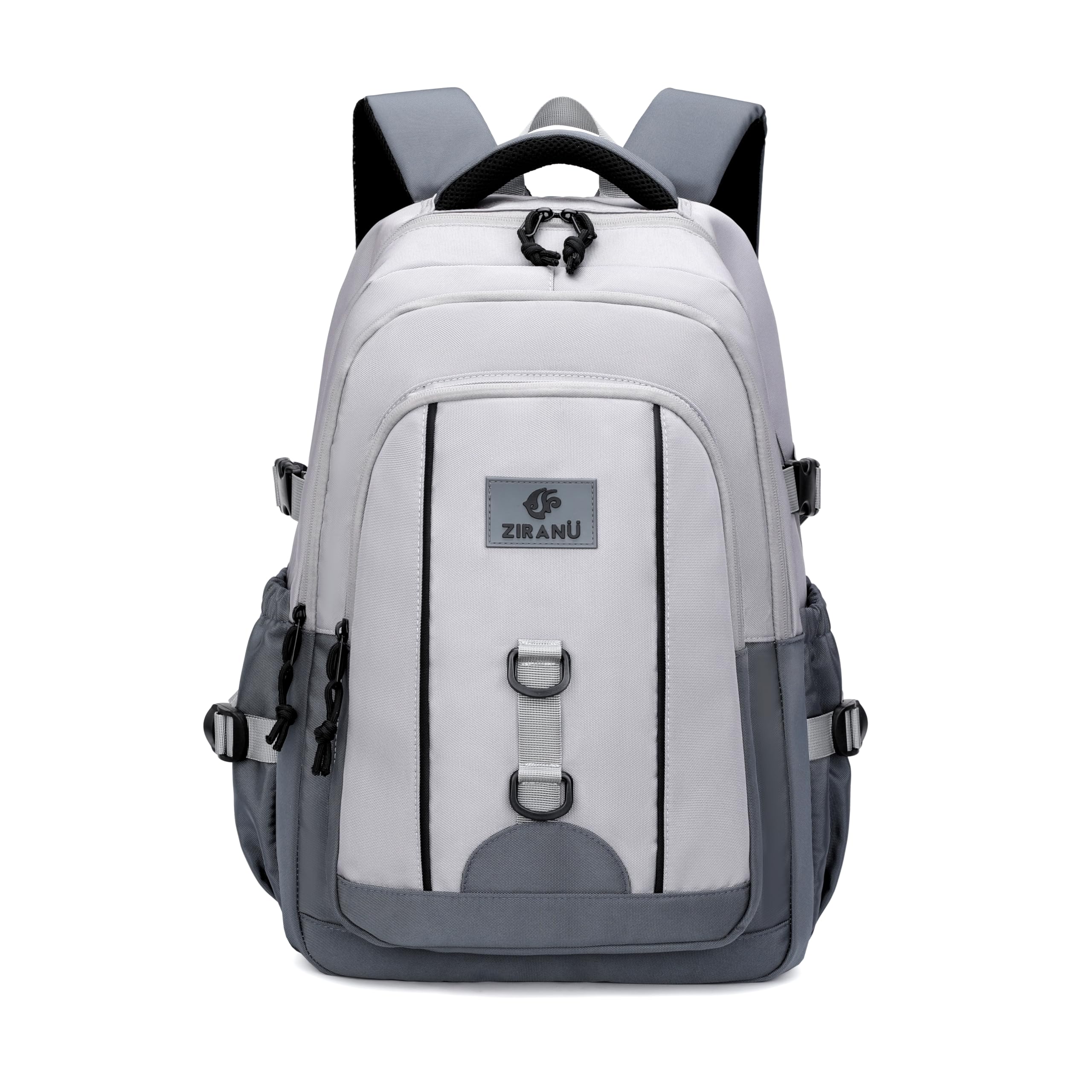 NIWEIYA Kids Backpack for Boys & Girls, Middle School Backpack, Elementary School Bookbag, Grey, L 12.59 W 7.87 H 18.89 inches