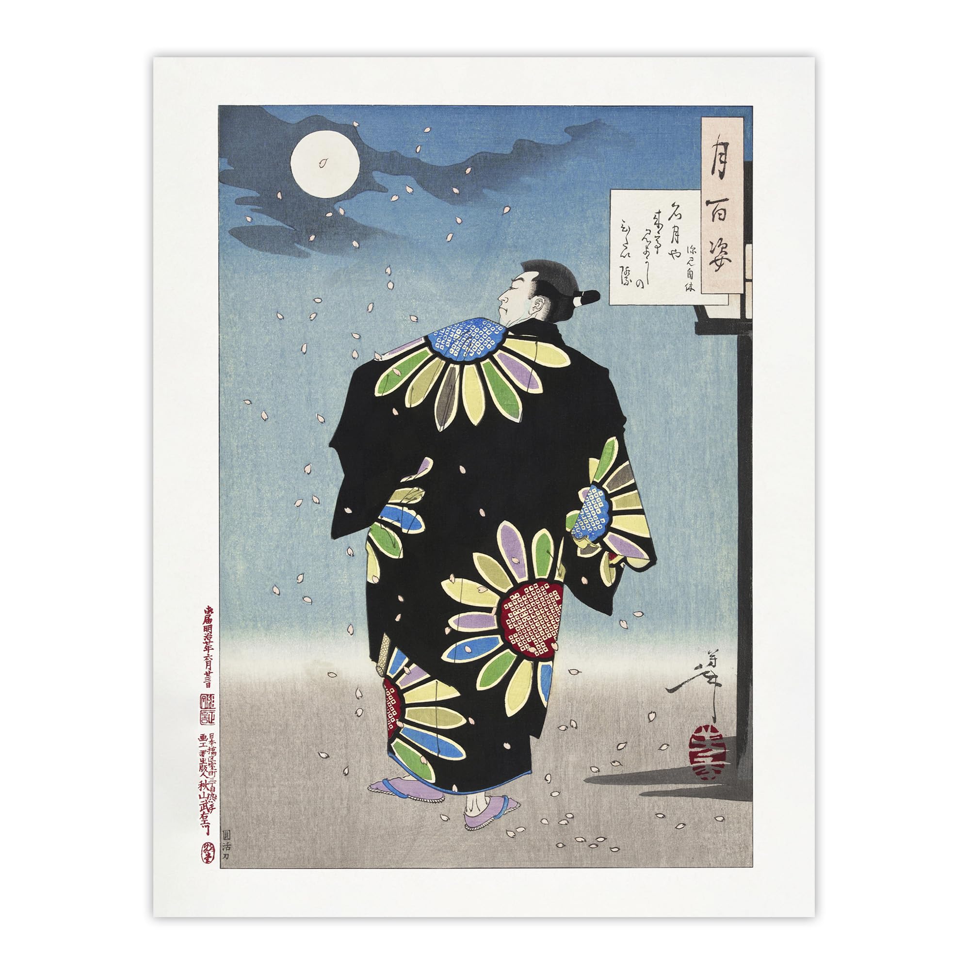 Artery8 Yoshitoshi Fukami Jikyu Vintage Japanese Ukiyo-e Wall Art Print 12x16