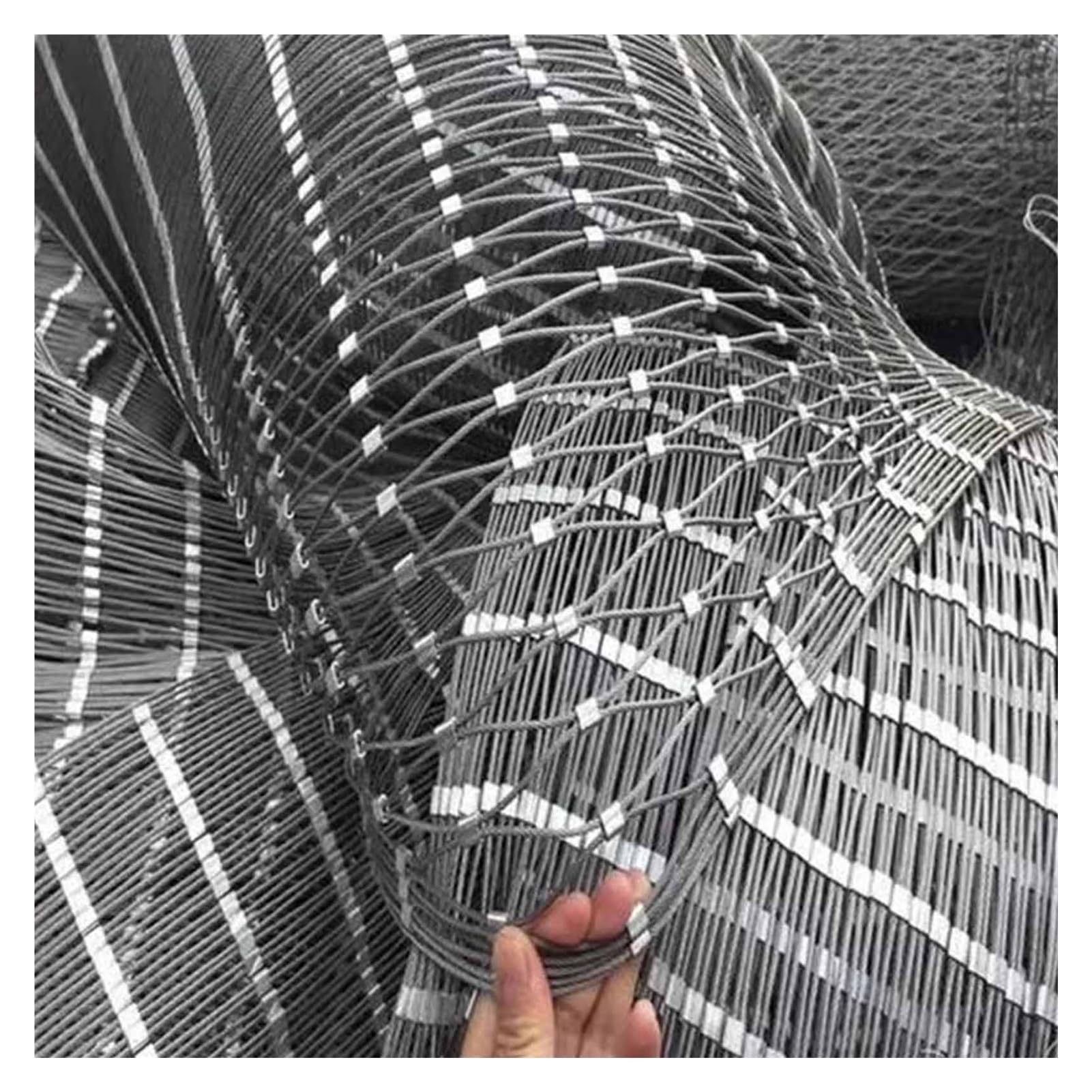Lwjsocp 10Cm Mesh Stainless Steel Climbing Net Flexible Plant Support Mesh 1.5Mm Wire Diameter Anti-Fall Safety Fence For High Areas Decorative (3X10m)