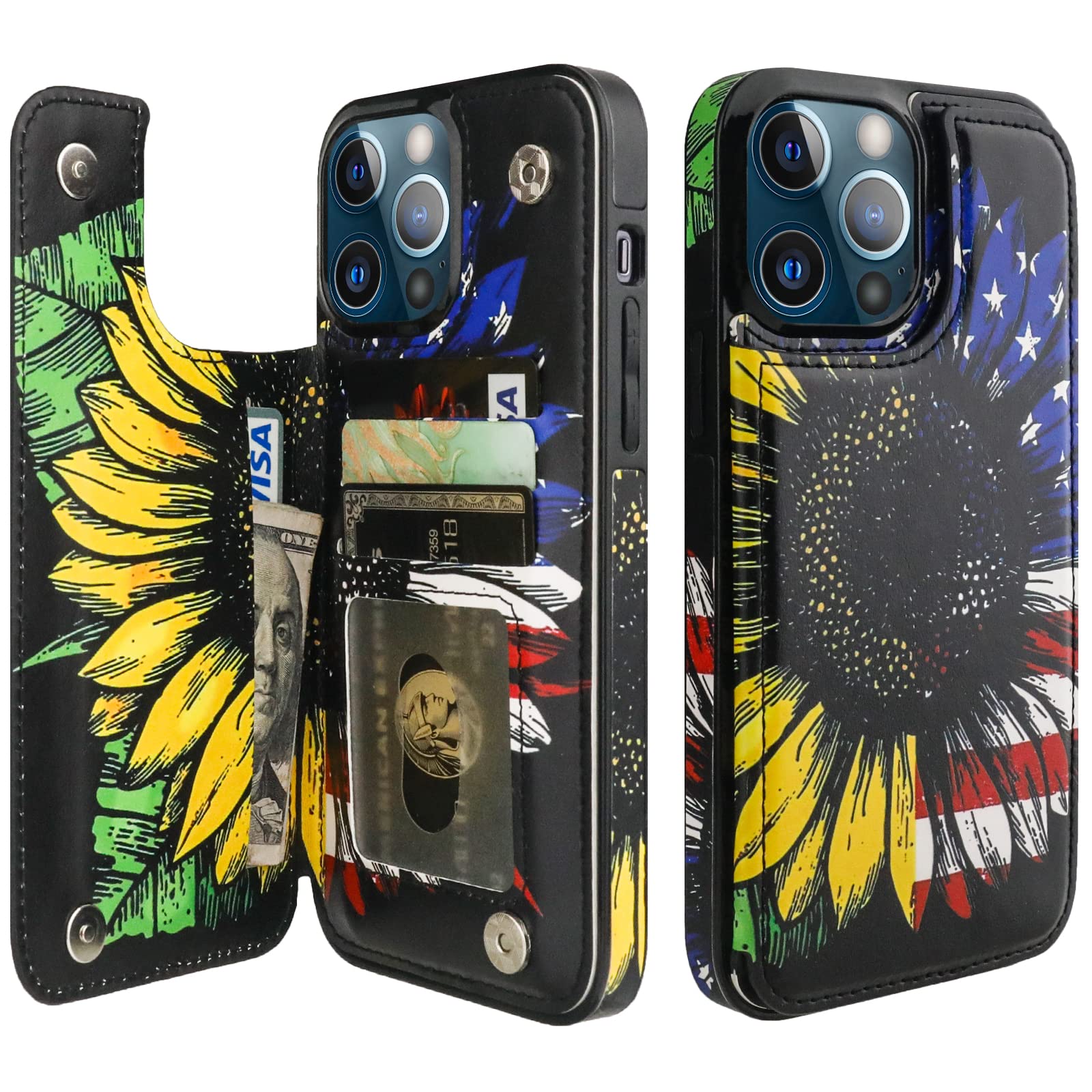 Photo 1 of HAOPINSH iPhone 13 Pro Max Wallet Case