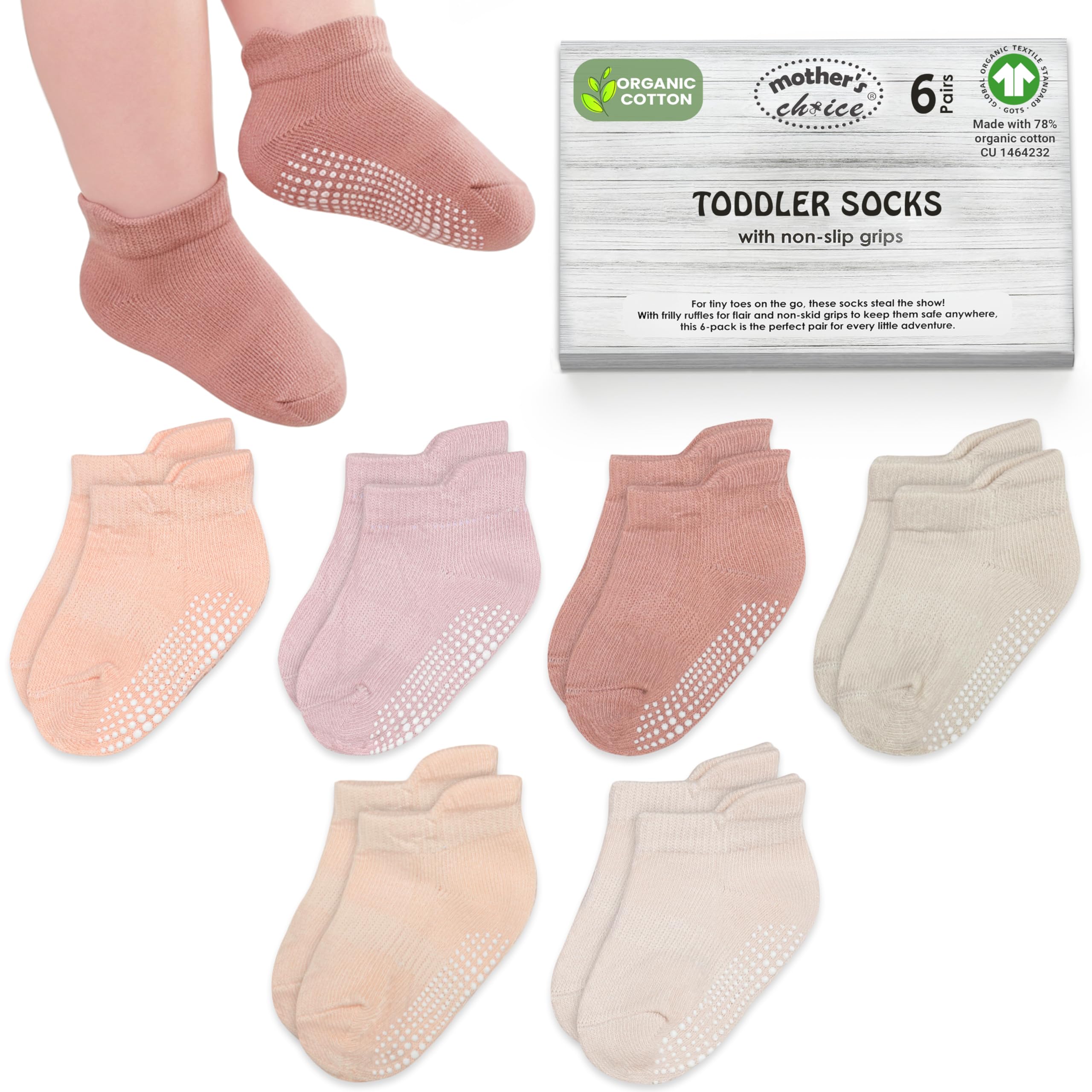 Mother's Choice Baby 12 Pairs of Box Socks, Multicolored, 0-6 Months