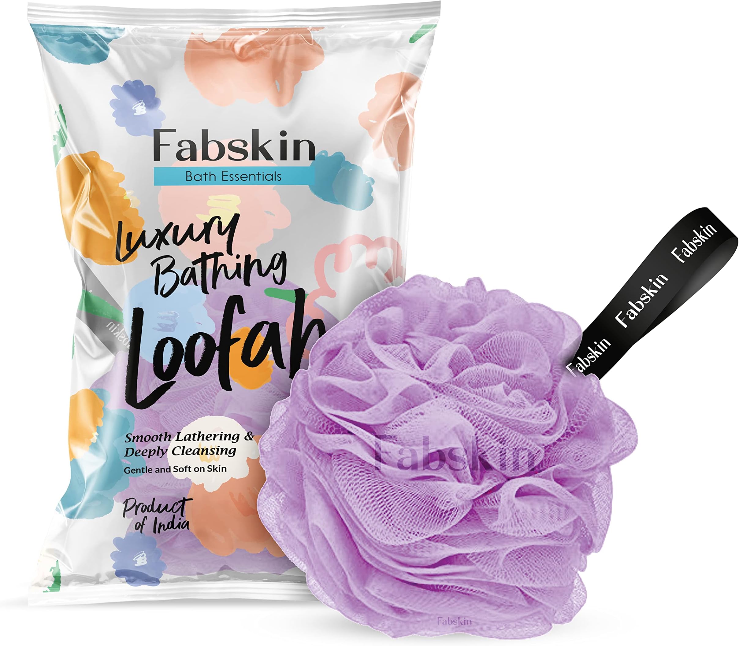 Loofah for Bathing | Bath Shower Loofah Sponge Scrubber Exfoliator for Women and Men | Bathing Sponge | Body Wash Scrub for Bathing | Bath Scrubber For Body (PURPLE)