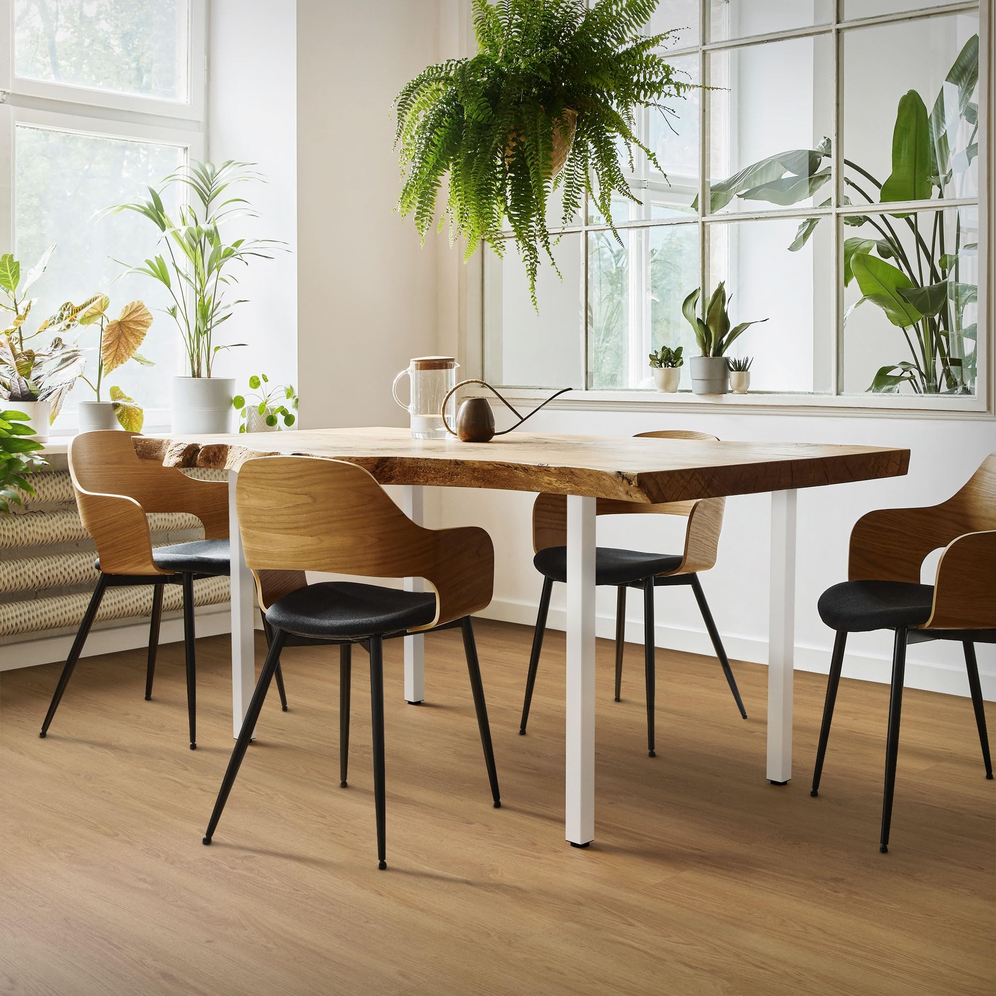 ML-Design Juego de 4 Patas de Mesa 72cm Blanco Brillante de Acero con Recubrimiento en Polvo, Perfil 4x4cm, Pies Regulables en Altura 1-4 cm para Muebles, Mesitas de Centro, Bancos o Aparadores