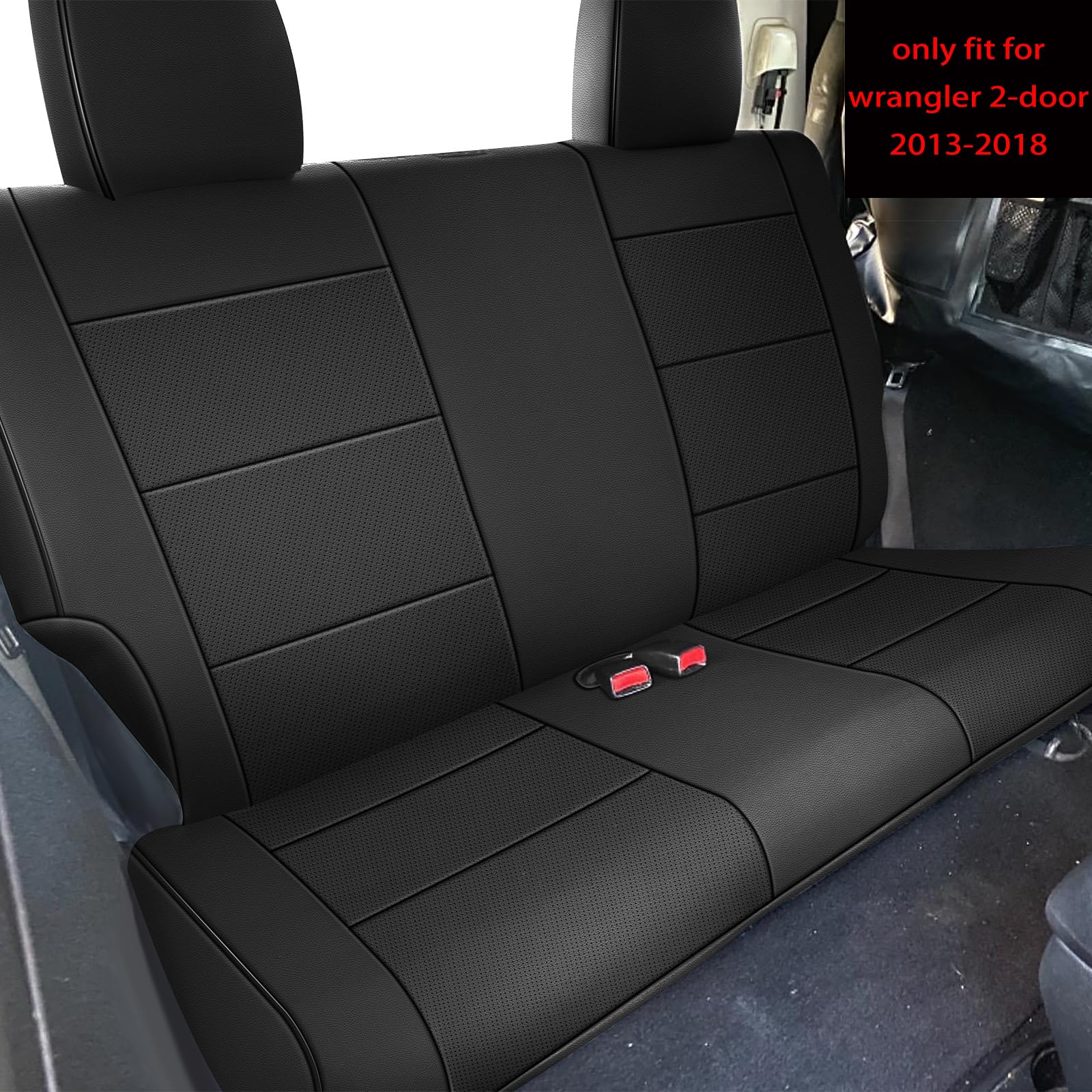 AOMSAZTO Housses de siège pour Jeep Wrangler 2 portes 2013-2018 – Ensemble complet de housses de siège avant et arrière