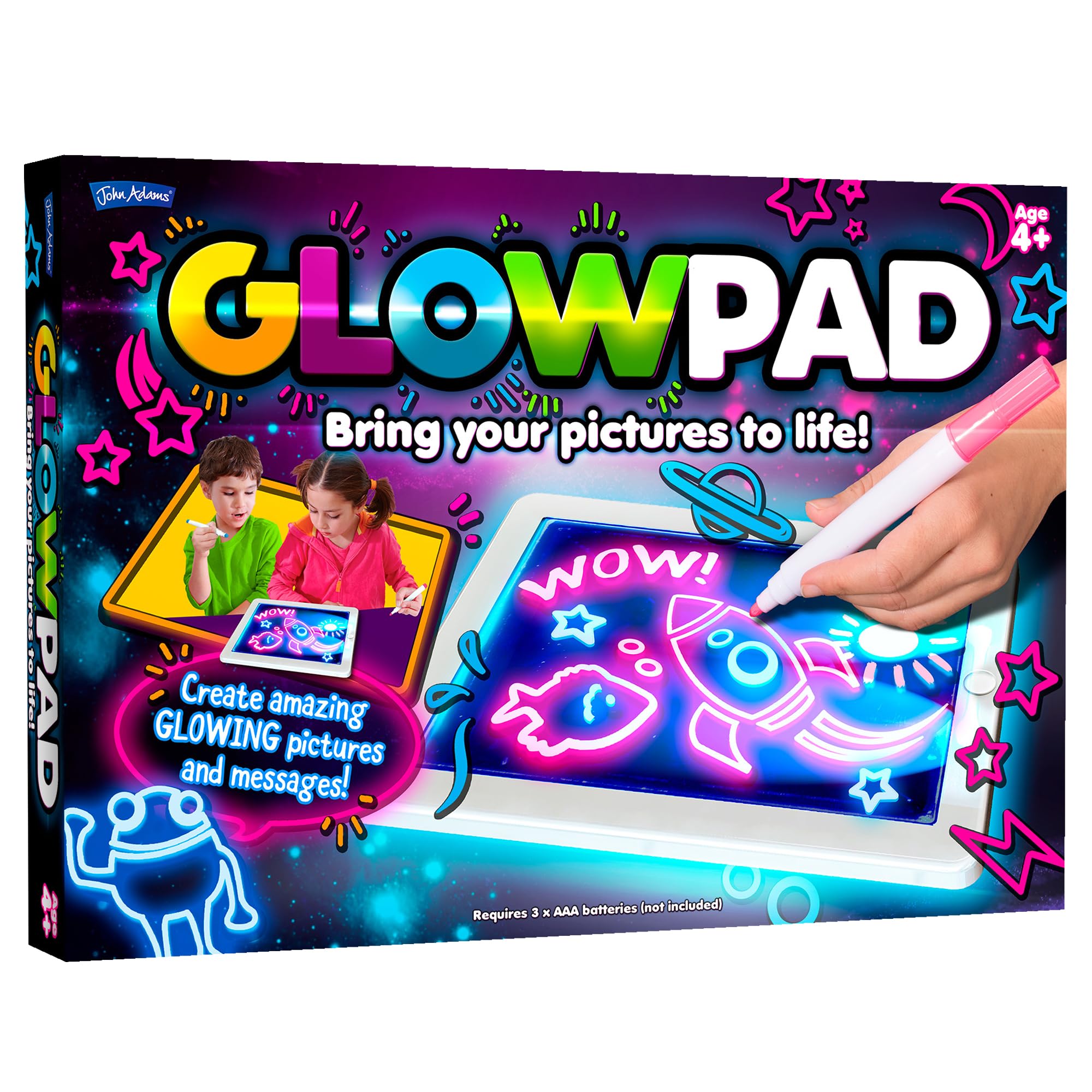 John Adams | GLOWPAD light-up drawing pad: Bring your pictures to life! | Arts & crafts | Ages 4+