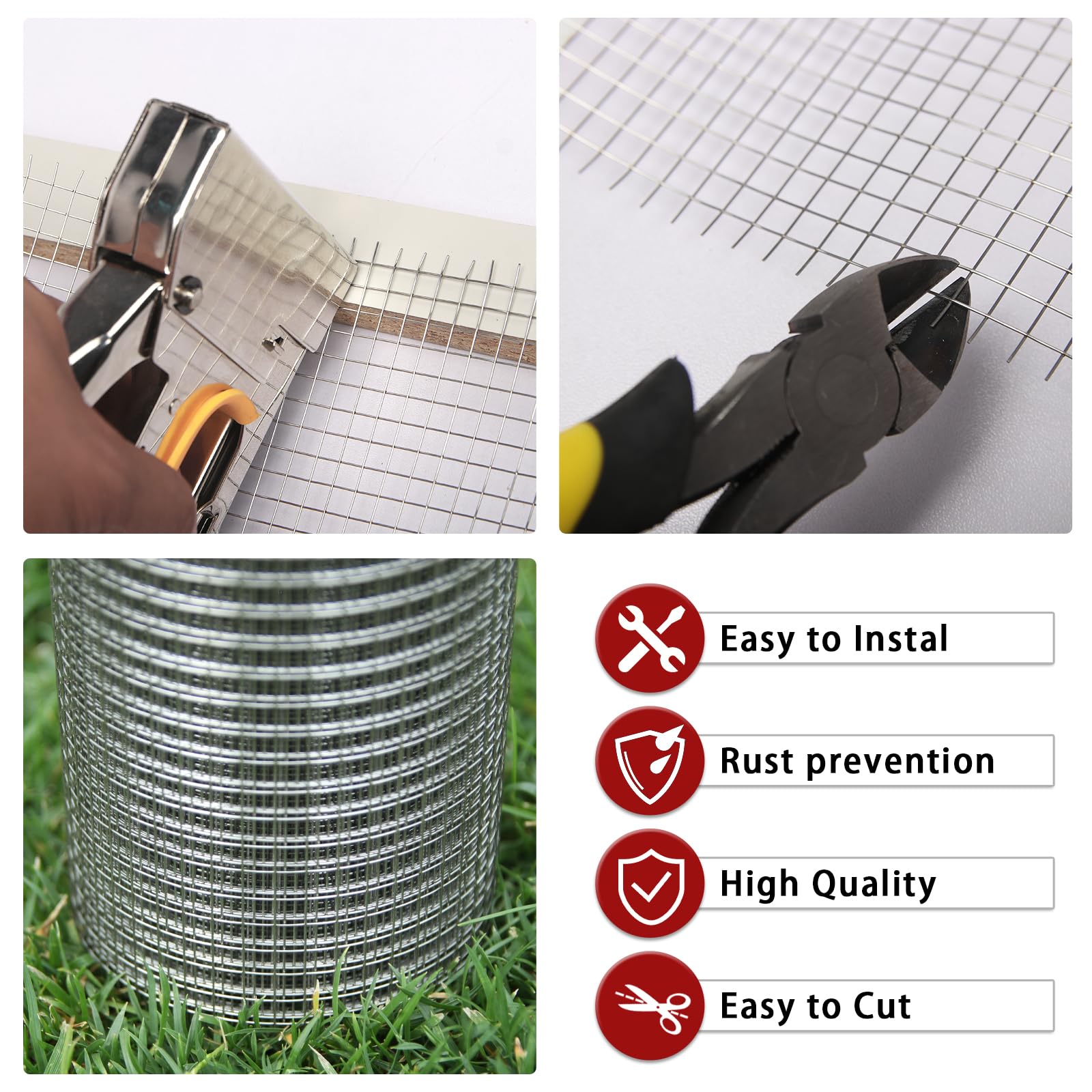 「Ki」新品FW25最新 Mesh Pile Crew WF L Hardware Cloth 304 Stainless Steel - 1/4