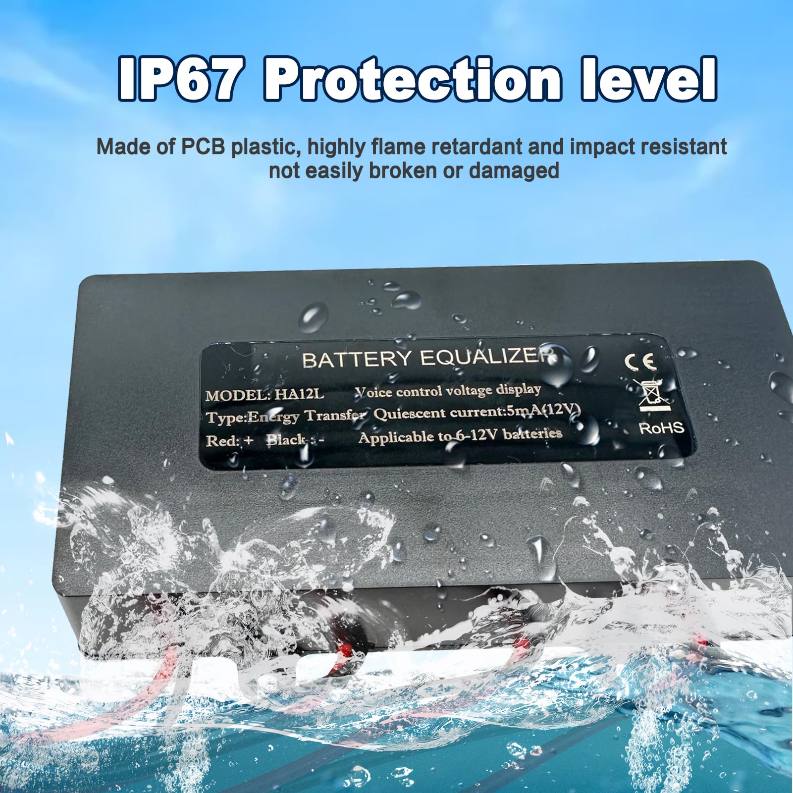 Égaliseur Batterie 48 V 4 x 12 V Équilibreur De Batterie ÉCran Ha12l Numérique Égaliseur De Batterie avec Écran LED pour Batterie Au Lithium Plomb Acide