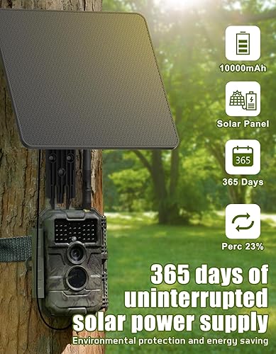 Miniatura 4 de KLK - Paneles solares para cámara de rastreo de 6 W, cargador de batería solar de 12 voltios, accesorio de caza impermeable, ideal para monitoreo de