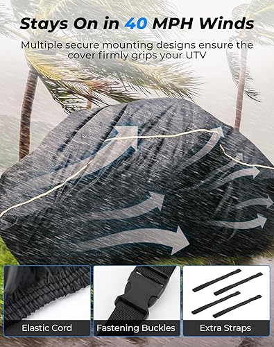 Miniatura 10 de Funda RZR PRO XP, KEMIMOTO para UTV, impermeable, para todo tipo de clima, con tiras reflectantes, compatible con Polaris, Can-Am, Kawasaki, CFMOTO,