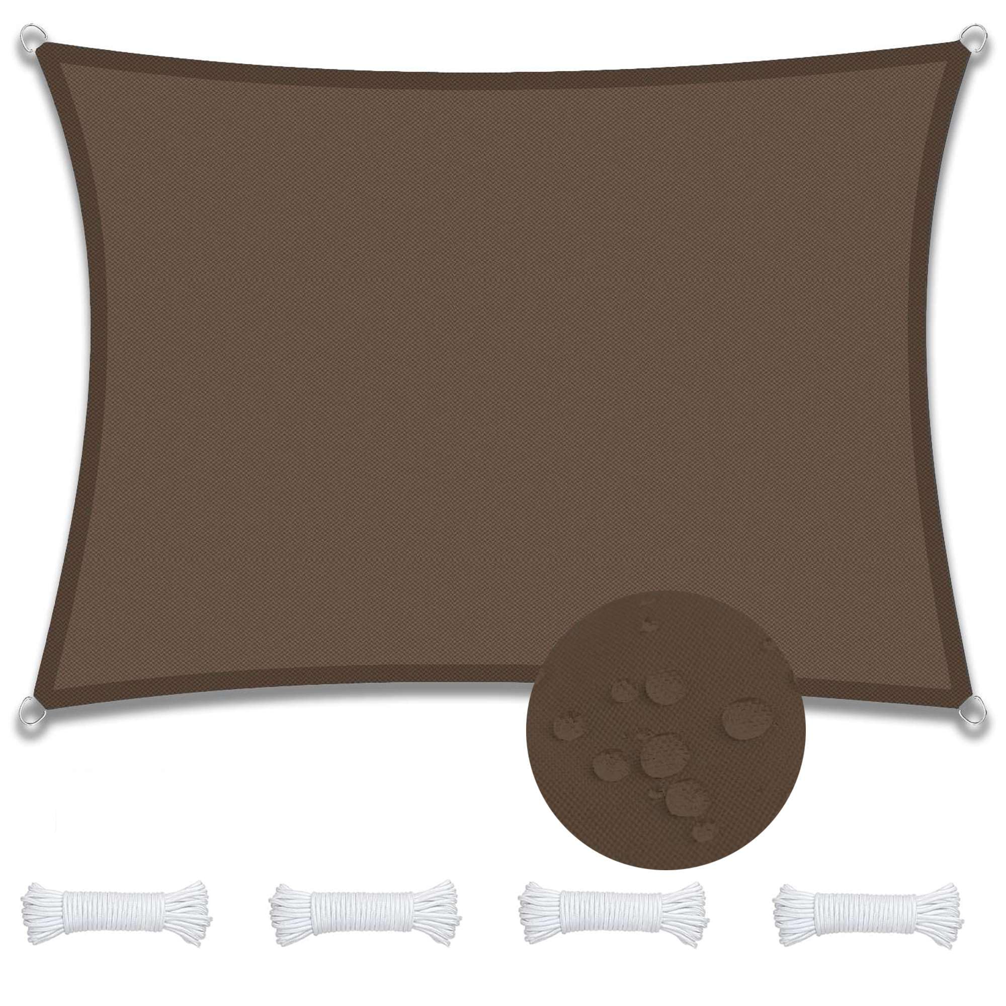 Voile d'ombrage imperméable 4 x 5,5 m en toile respirante anti-UV pour pergola et grand jardin