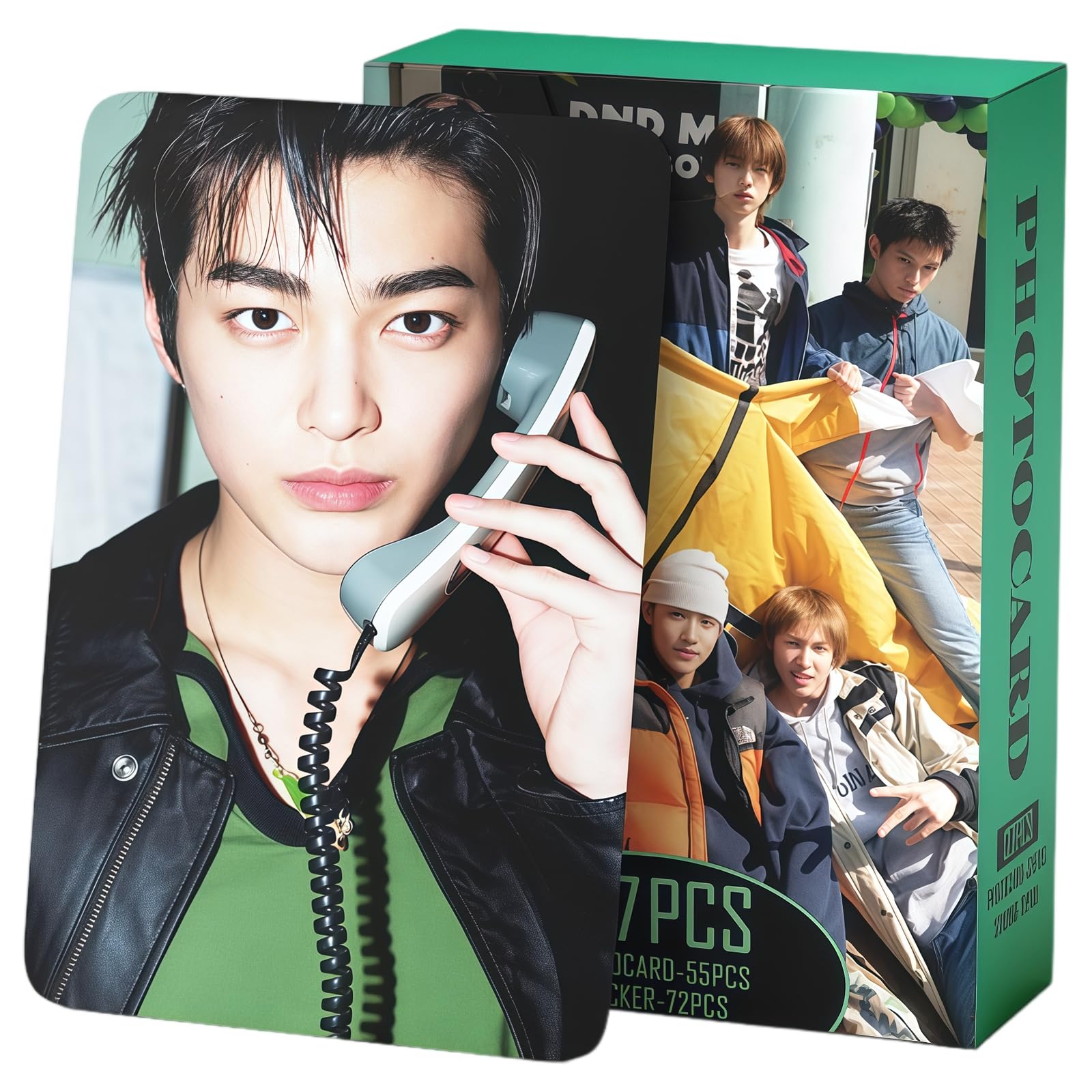 Yuto GREENGREEN Photocard & Sticker Set - 127PCS (55PCS Lomo Cards + 72PCS Stickers) Kpop Collectible Merchandise (A)