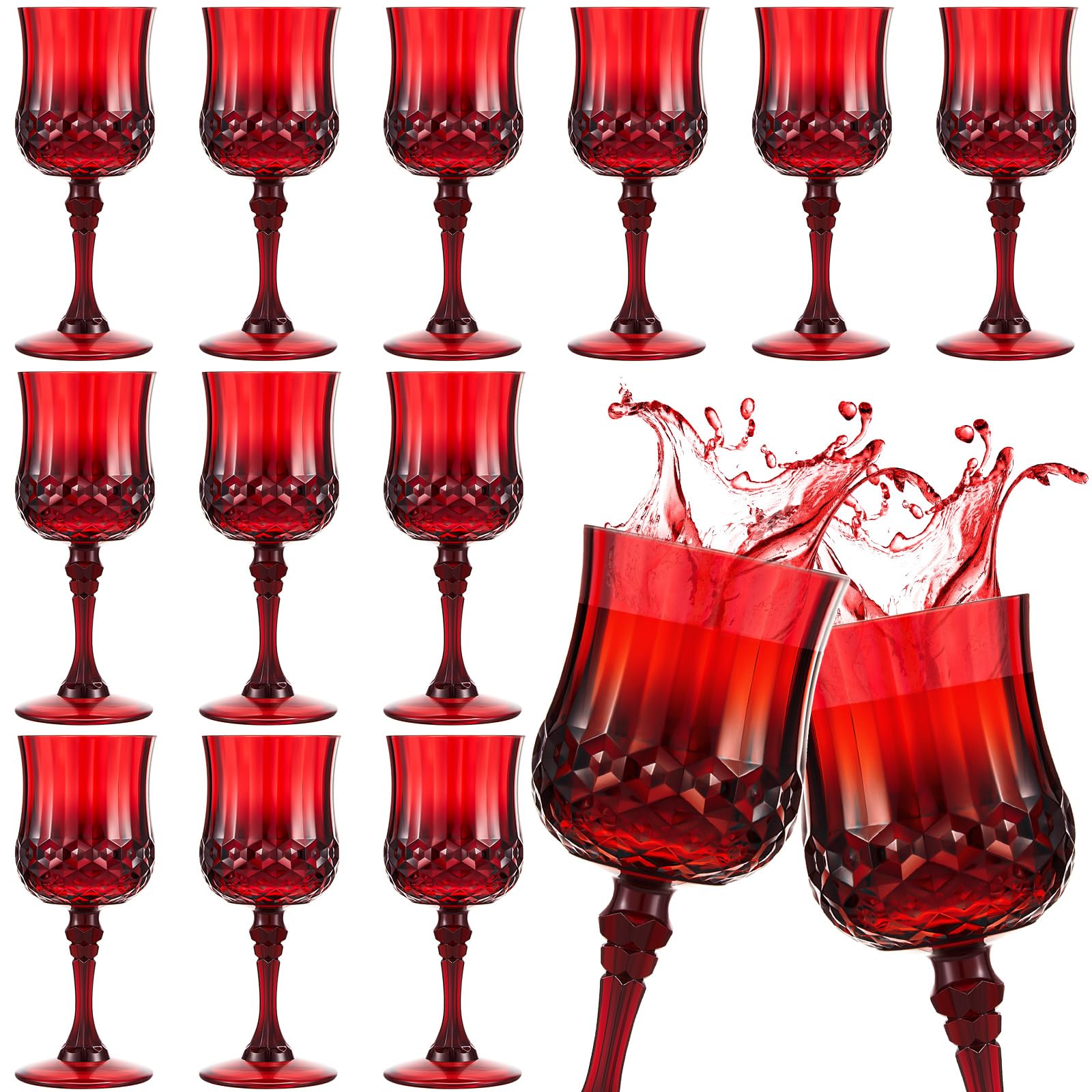 BRYNA Set De 6 Verres Flûte à Champagne 18cl En Polycarbonate Incassable - Design Italien Élégant, Blanc