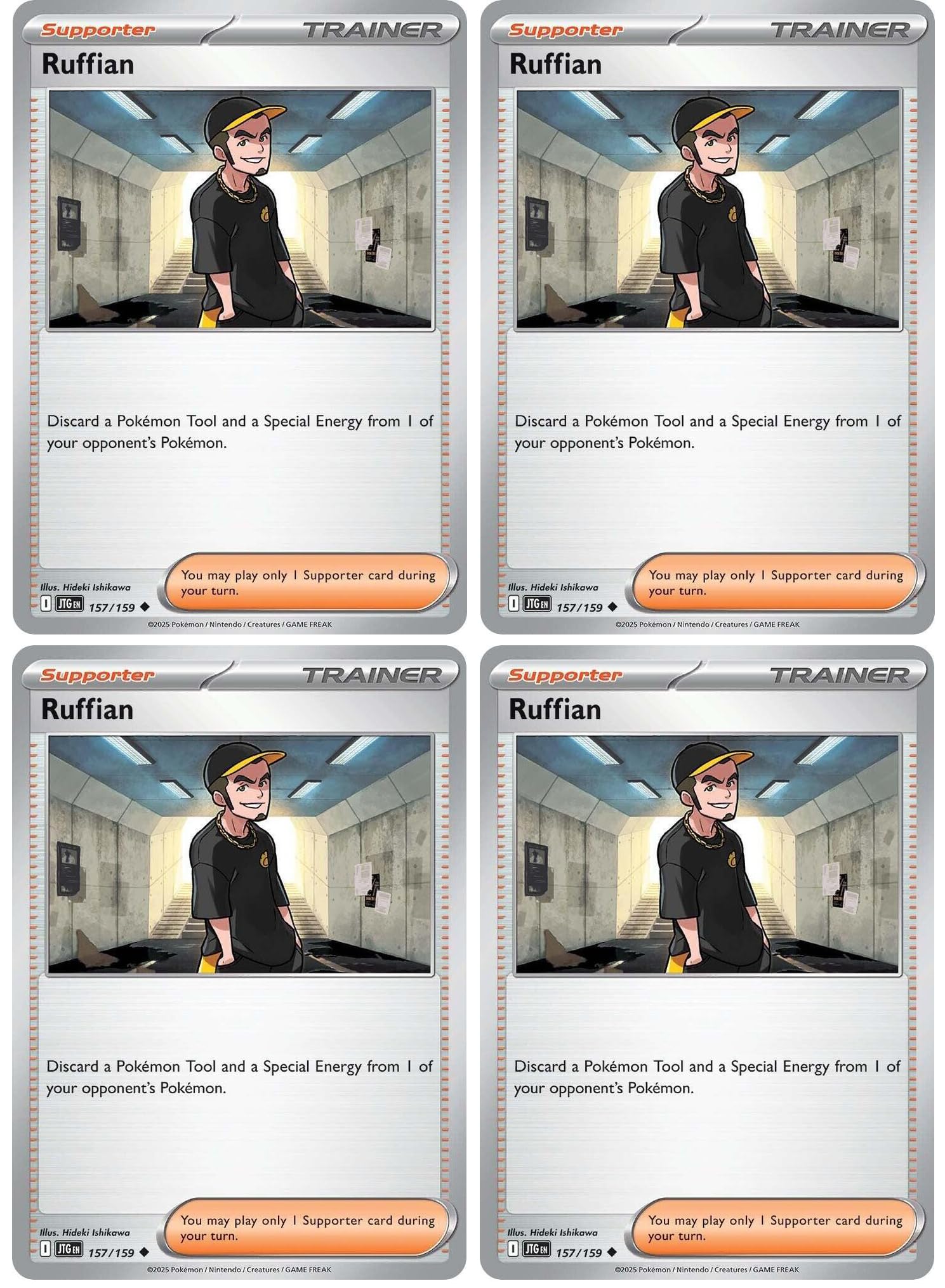 Ruffian 157 159 Journey Together Pokemon Trainer Playset x4 Card Lot