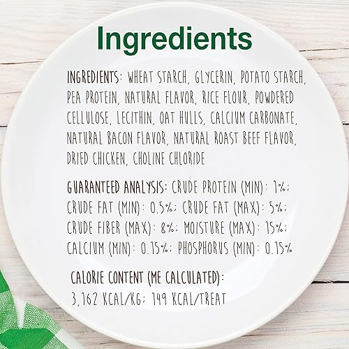 Miniatura 8 de Nylabone Healthy Edibles - Premios masticables para perro, todo natural, larga duración, 12unidades, sabor a tocino (Bacon), SRegular