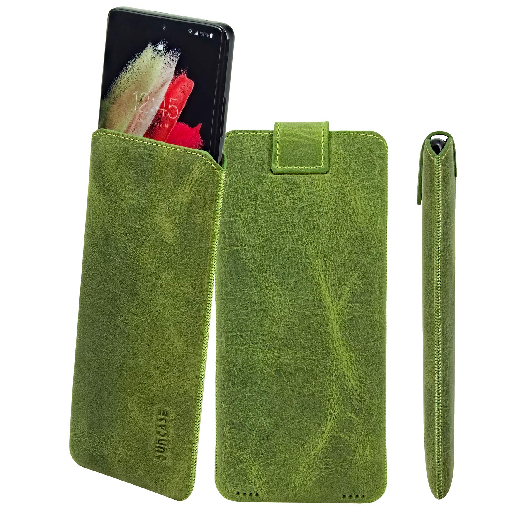 Suncase - Custodia in vera pelle ''Slim-Edition'' Porta