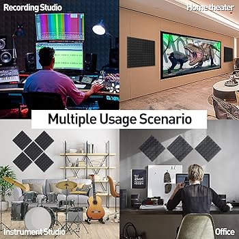 Amazon.com: AUSLET 24 Pack Self-Adhesive Acoustic Foam