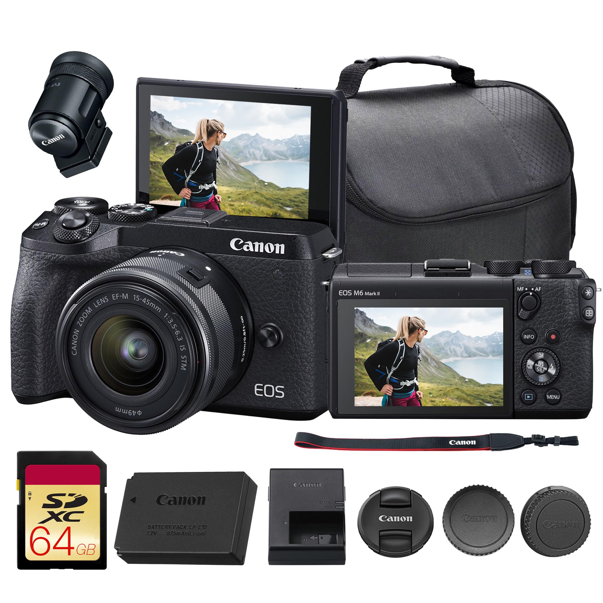 Amazon.com : Canon EOS M6 Mark II Mirrorless Camera with 15-45mm
