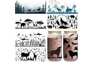 UV DTF Cup Wrap Sticker Animal, 16 OZ Glass Decor