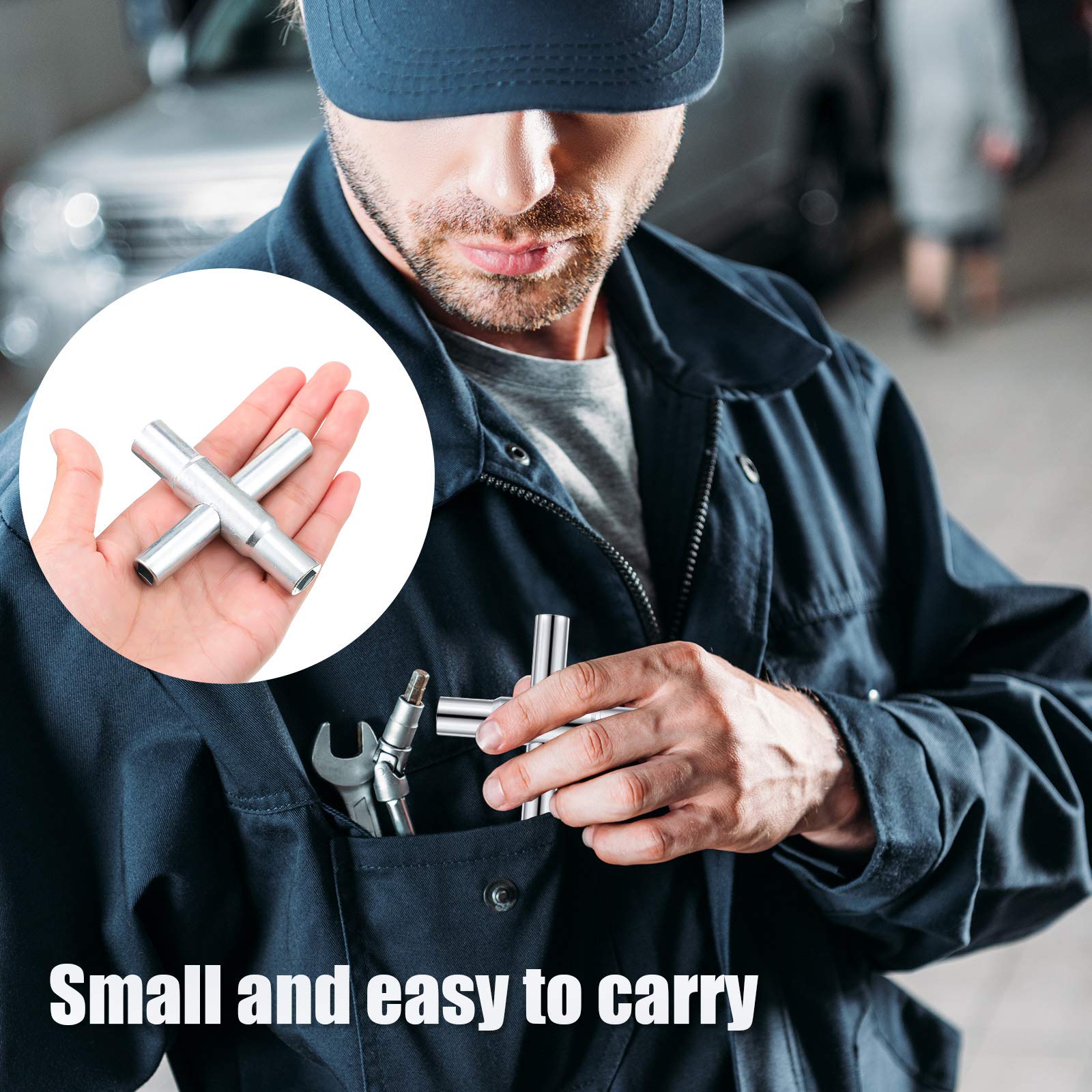 Viganoc Lot De 2 Clés De Purge à 4 Voies, 6,35 Mm, 9/32", 5/16