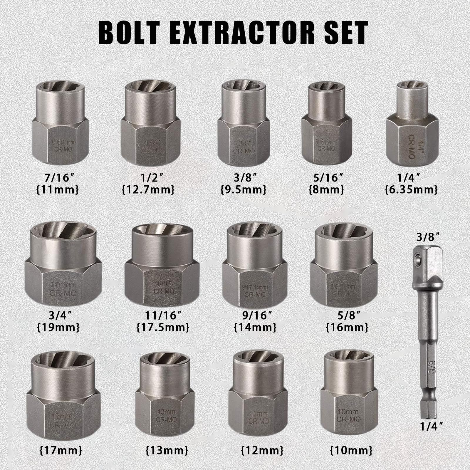 Jgo Extractores De Pernos Y Tuercas De Impacto Jgo Extractor | Meses