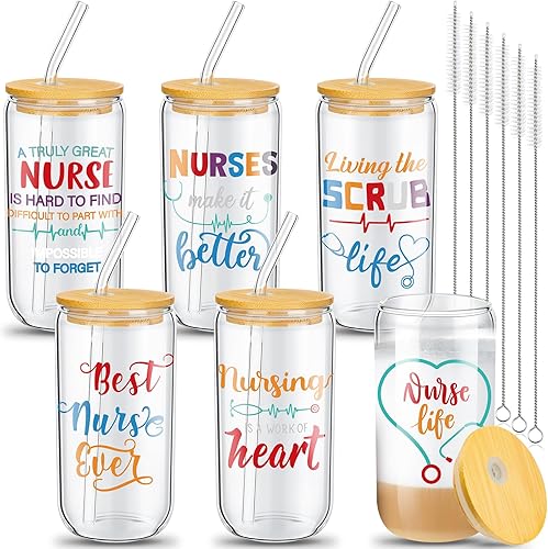 Juego de 6 regalos de agradecimiento para enfermeras, regalo divertido para la semana de la enfermera, regalos de emergencia para enfermeras, vasos