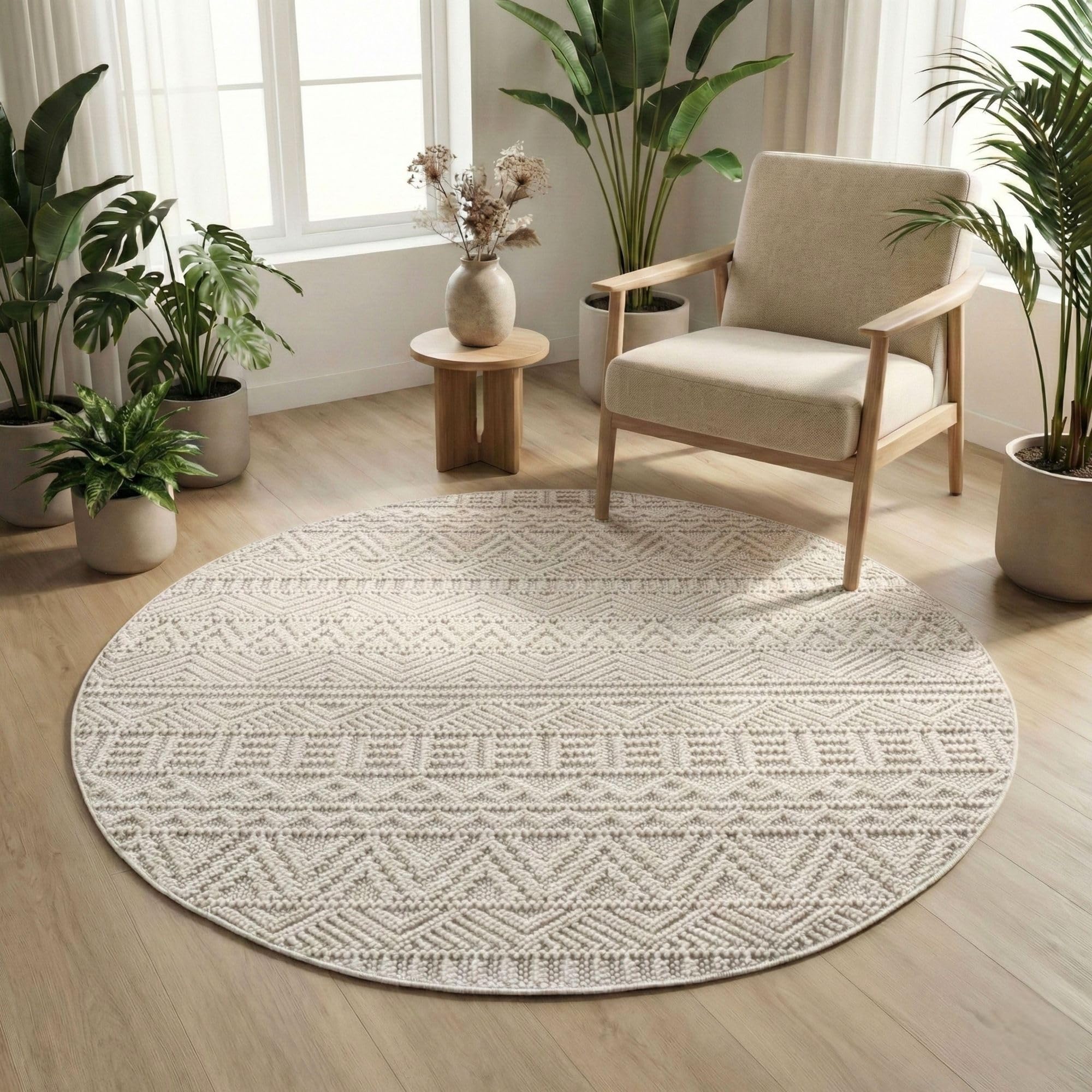 Carpetsale24 Teppich Wohnzimmer Einfarbig Bouclé Schlingenflor Skandi Stil Superweich Pflegeleicht Robust für Schlafzimmer Modern Gemütlich