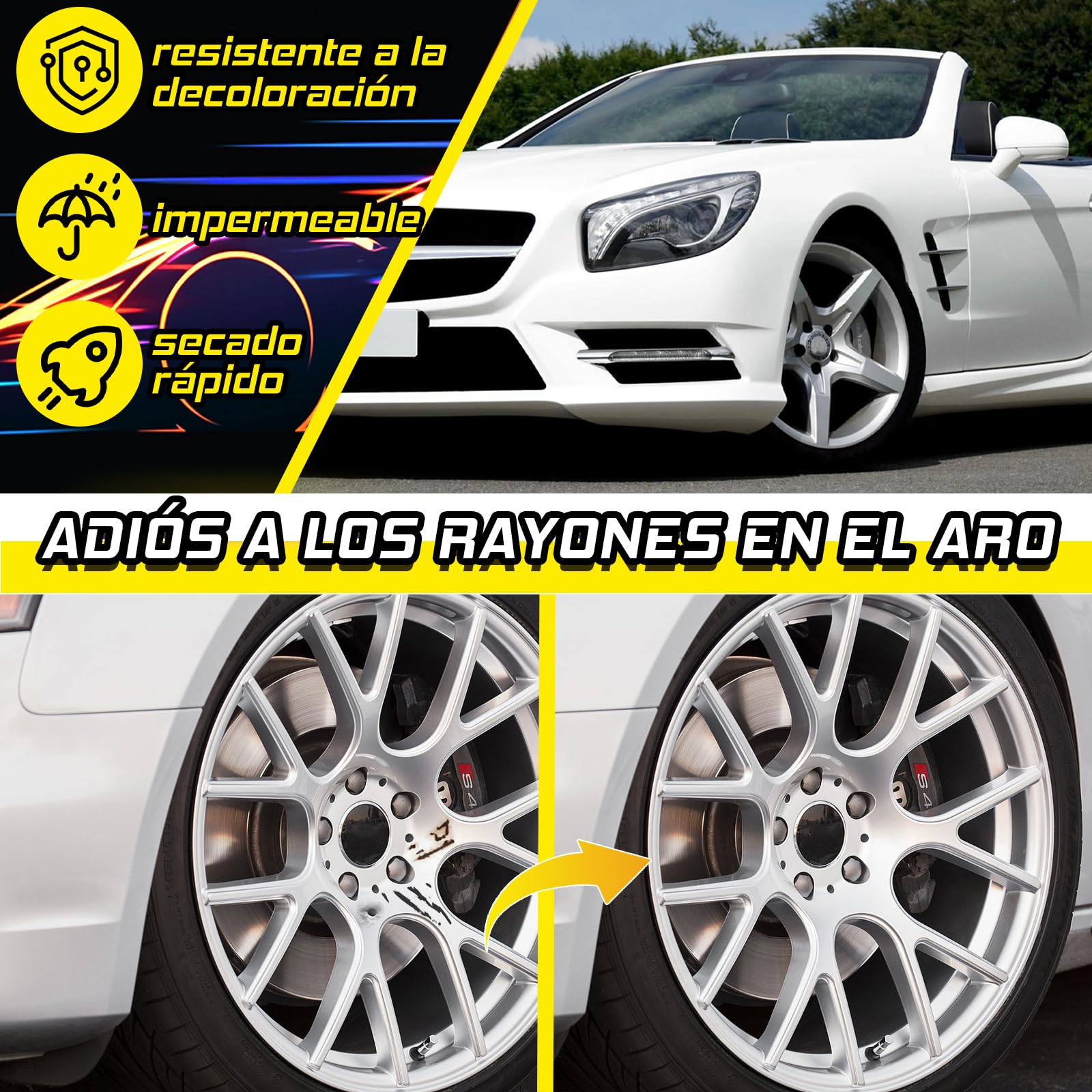 prowithlin Reparador de Reparador Arañazos Coche, Reparador de Arañazos Coche, Bolígrafo de Pintura para Coche Dos en Uno, Rápida Reparación de Arañazos en Coches (Blanco, 2x20ml) — view 4