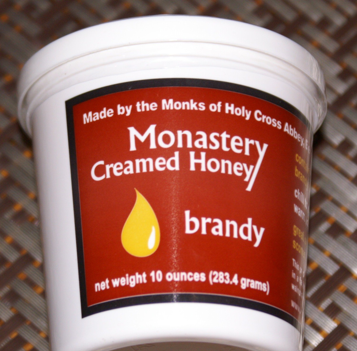 Monastery Brandy Creamed Honey Pure Raw Whipped Virginia