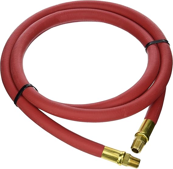 GoodYear 6' x 3/8" LeadIn Rubber Air Hose,Red Air Tool Hoses
