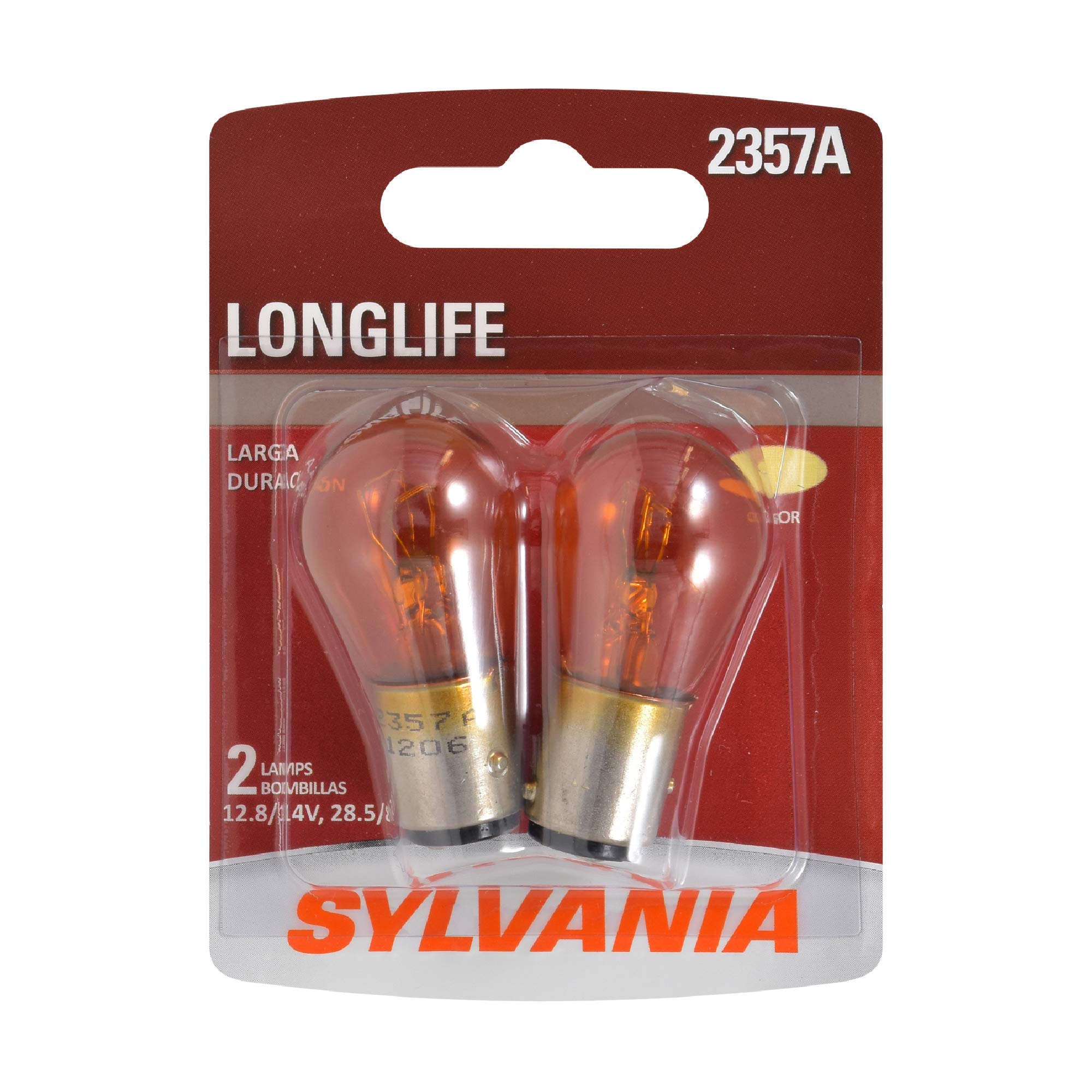 Drive Home Safely with SYLVANIA 2357A Amber Long Life Miniature Bulbs – 2-Pack for Peace of Mind