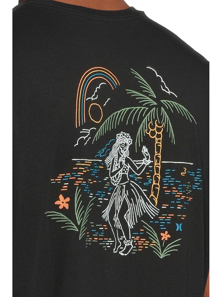 Black Hurley Hula In Paradise Short Sleeve
