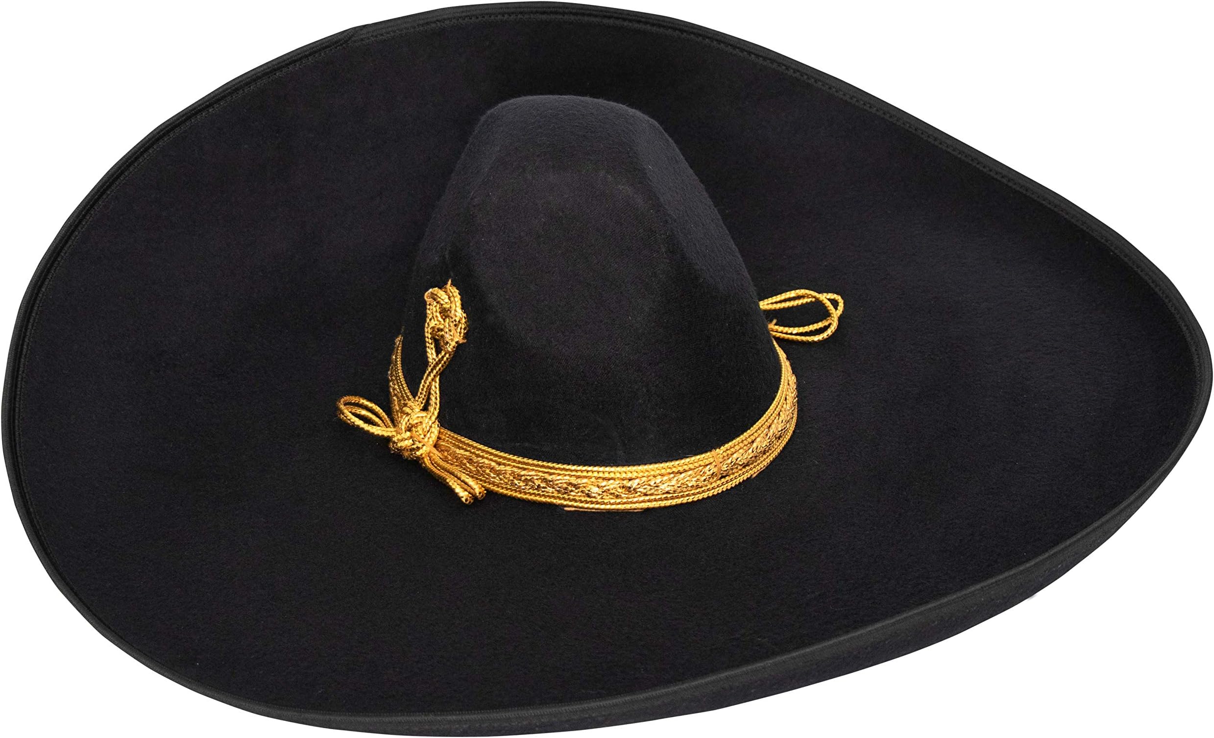 FESTMEXAuthentic Adult Mexican Sombrero Mariachi Charro Hat, Mexican Hat for Costume Parties, 5 de Mayo, 16 de Septiembre