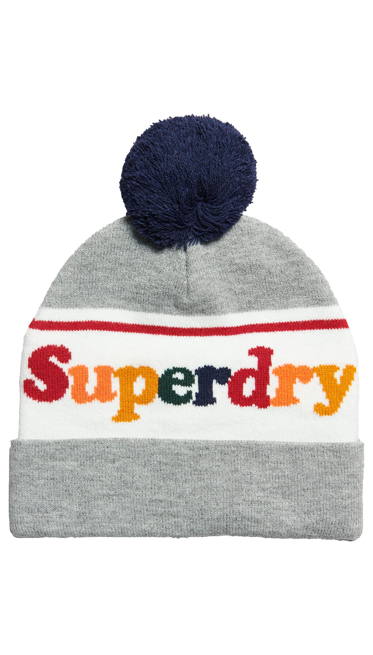 Superdry Women's Gris Marla/Multi Vintage Classic Logo Beanie Beret,