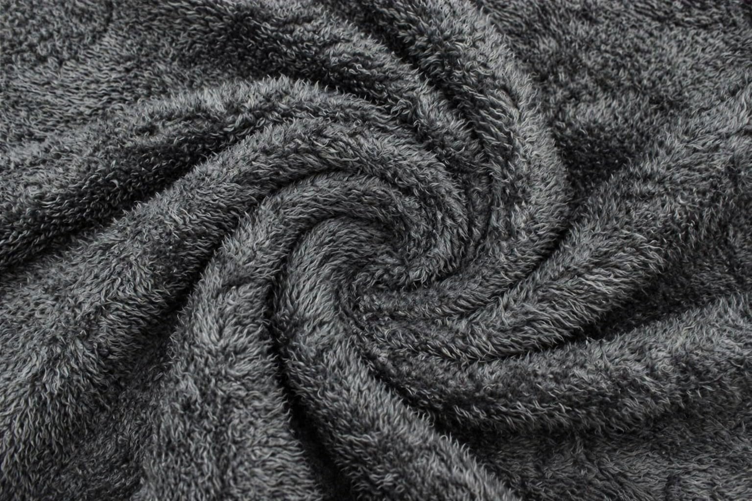 Crs Fur Fabrics Grey Curly Teddy Faux Fur Fabric Material Dark Sample - 10Cm X 10Cm