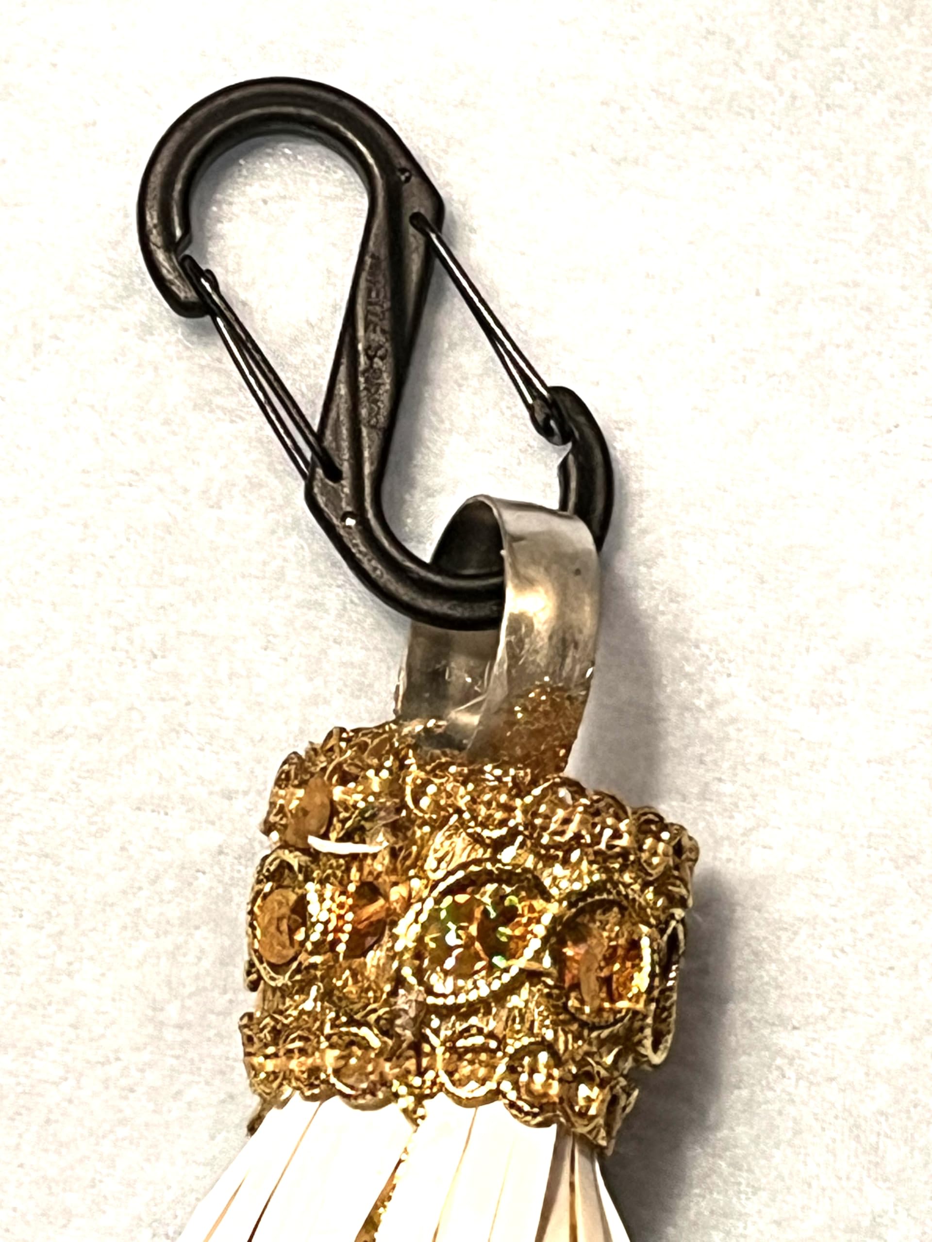 Tambourine Tassel Golden Anointing-Pandereta Borla Unción Dorada