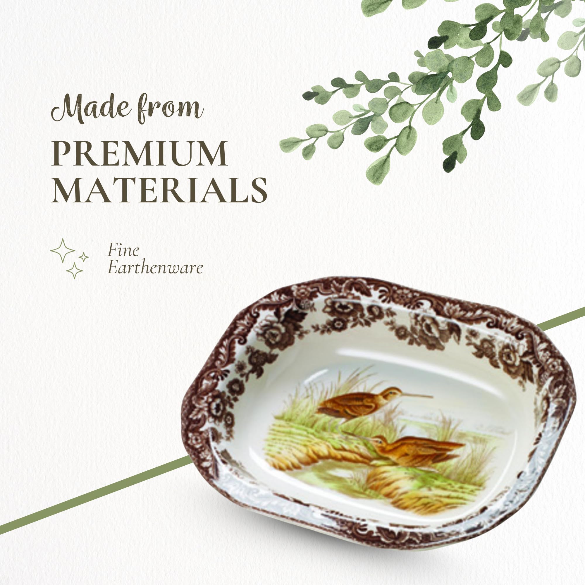 Amazon.com | Spode Woodland Snipe Open Vegetable Dish – 9.5 Inch
