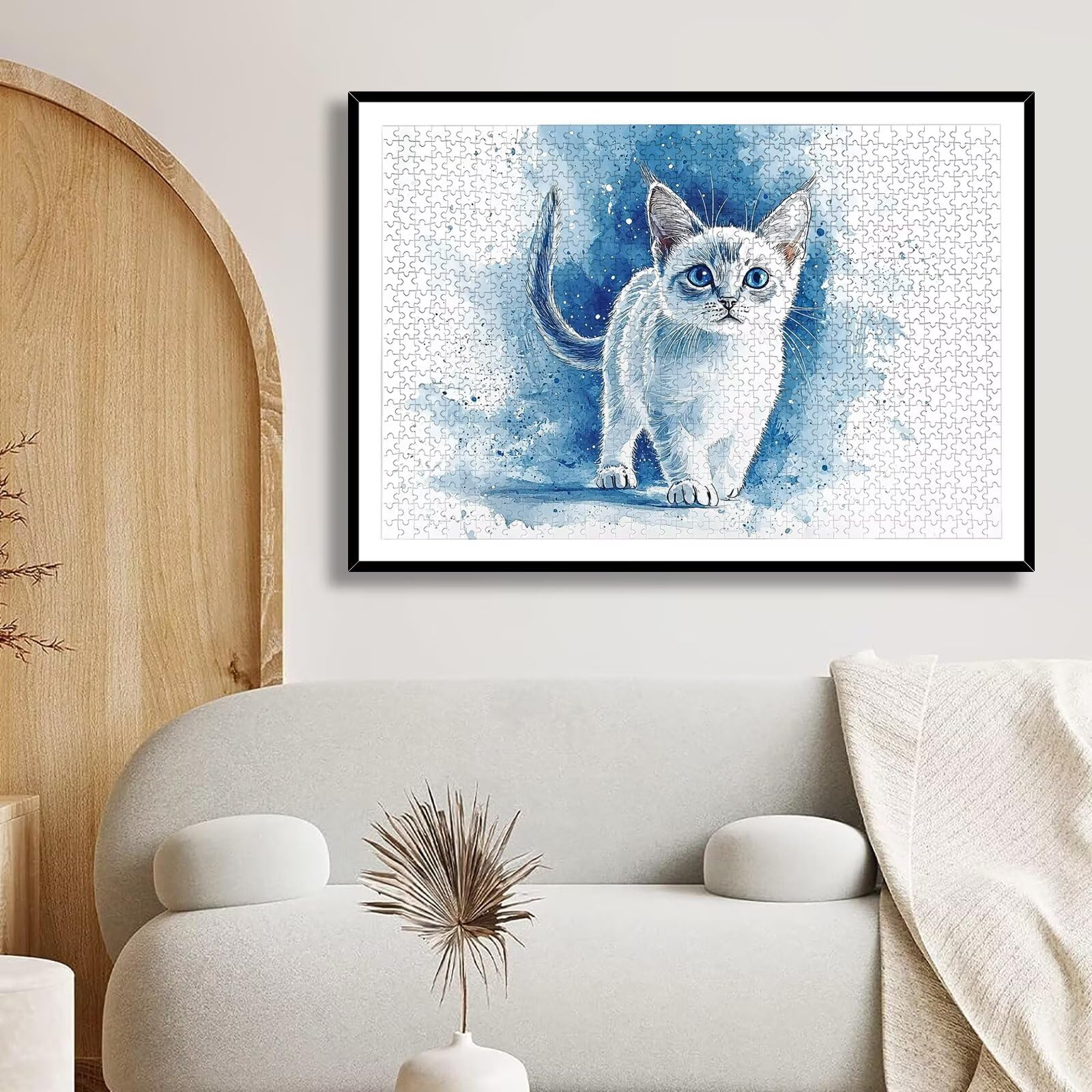 Puzzle 1500 Pièces Chat, Puzzle 1500 Pièces Adultes et Enfants, Puzzles Bois avec Une Boîte d'emballage Exquise, Jeu Éducatif Puzzles Animal, Decoration Maison, Cadeau Femme, Cadeau Homme, -7189