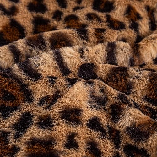 Miniatura 3 de Juego de 2 fundas de almohada de piel sintética con estampado de leopardo, 12 x 20 pulgadas, fundas decorativas de cojín lumbar con estampado de