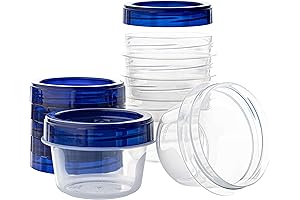 PLASTICPRO 6-Pack 4oz Small Food Storage Containers