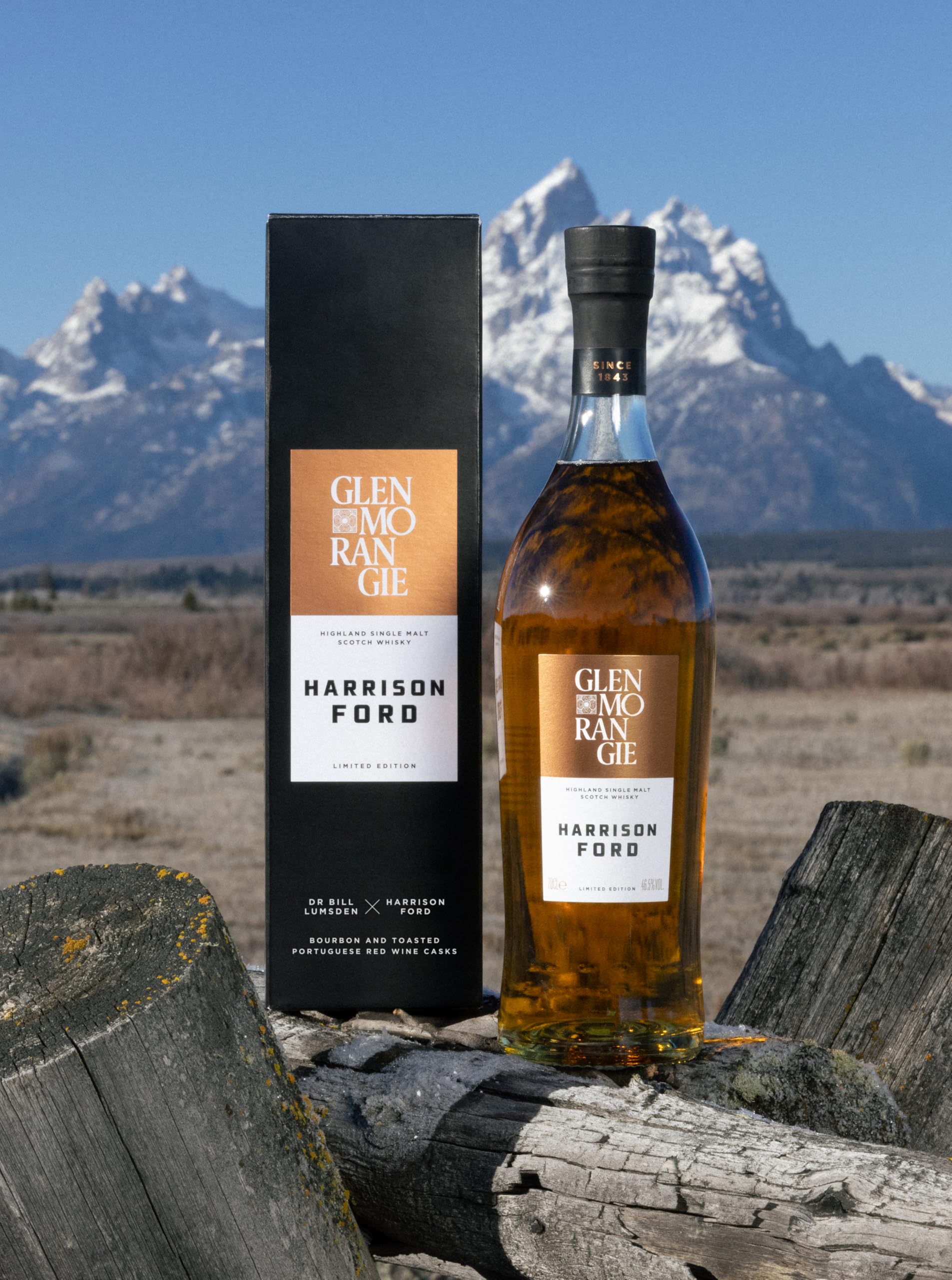 Glenmorangie Harrison Ford Limited Edition Single Malt Scotch Whisky, 46.5%, Bourbon und Portugiesische Rotweinfässer, Nicht Kühlfiltriert