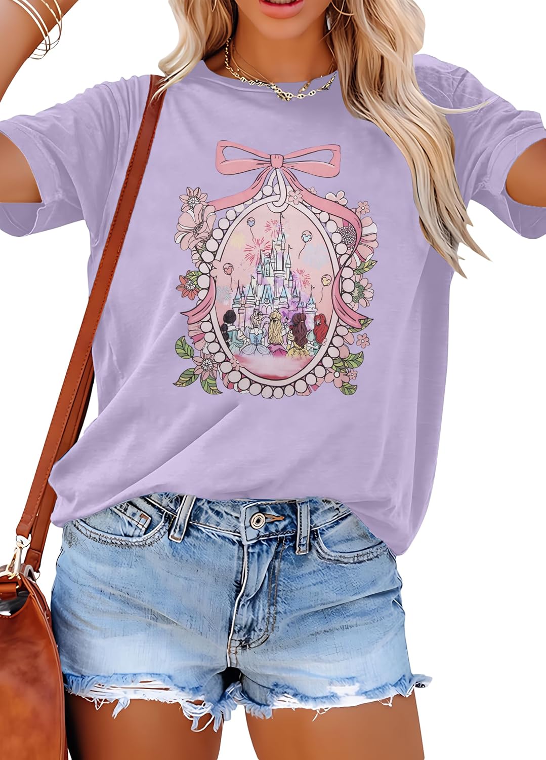 SFHFY Magical Shirt for Women Magic Kingdom T Shirt Family Vacation Tee Castle Fairy Tale Graphic Short Sleeve Tops