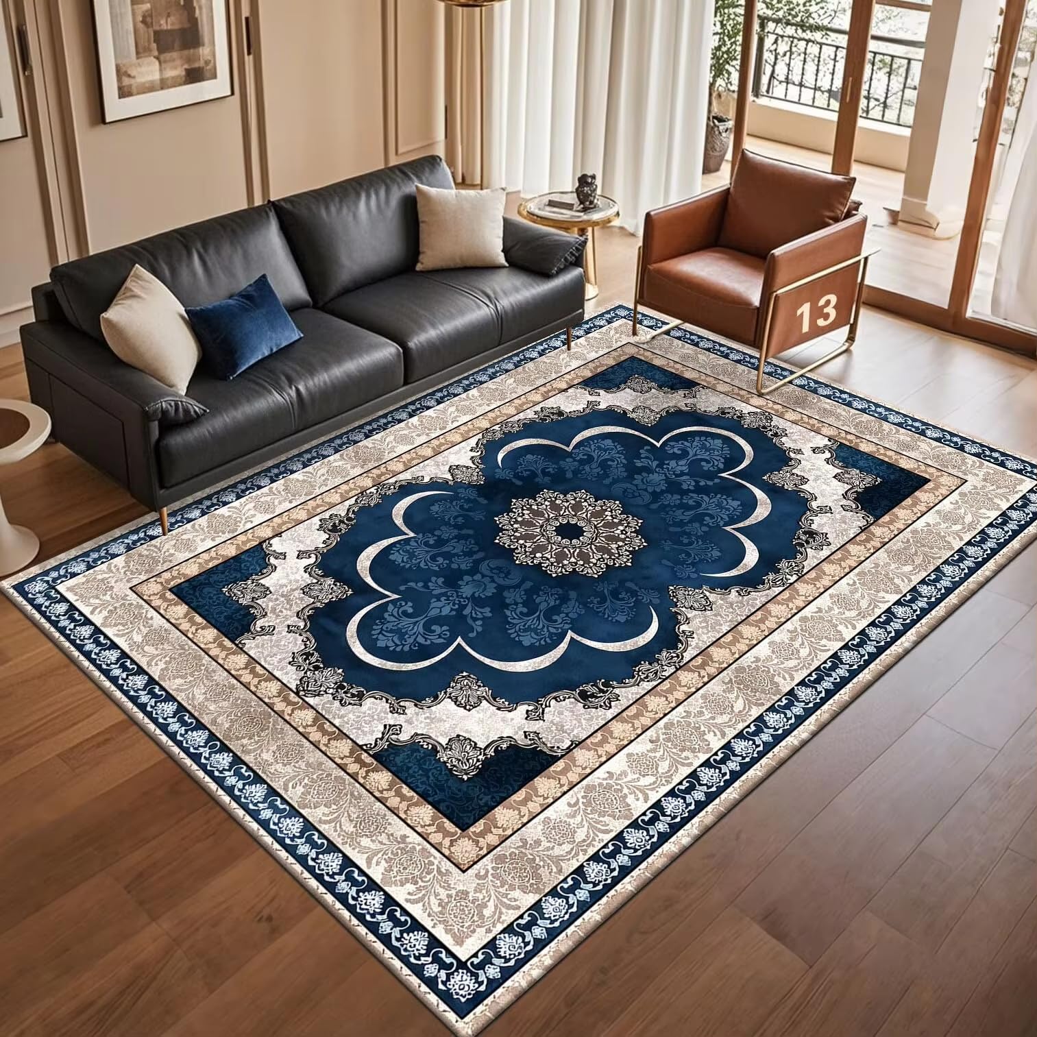 Tapis rétro américain lavable pour salon fini les tapis durs et sales