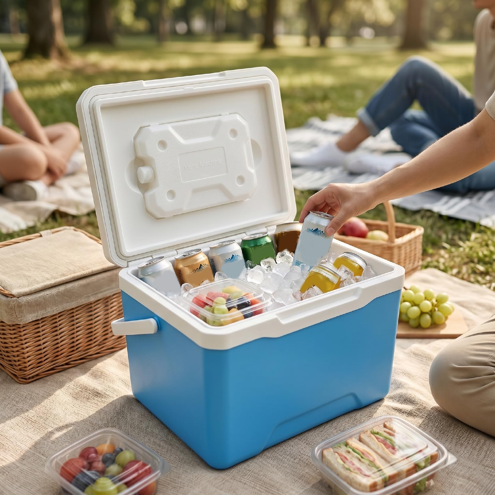Haofy Scatola di Conservazione del Ghiaccio Leggera e Termica da 13 Litri | Mantiene le bevande fredde per ore, 30% più leggero rispetto ai rivali, trasportabile con una sola mano, gite in spiaggia e