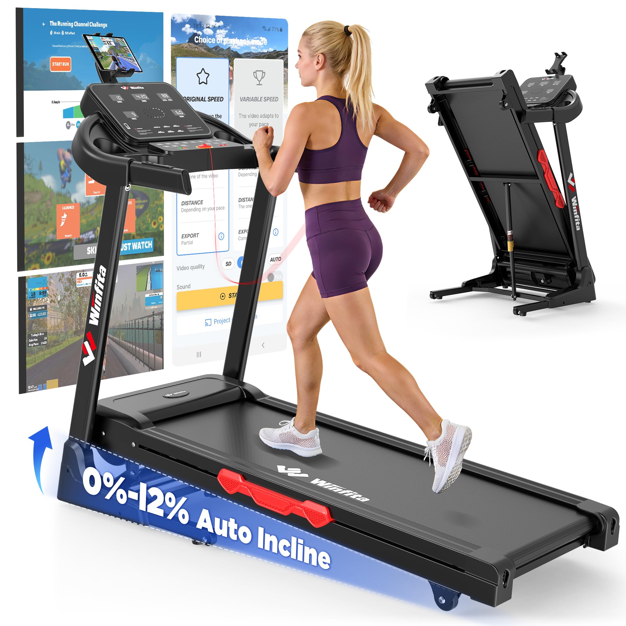 Winfita Folding Treadmill