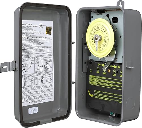 Intermatic T104R 208277-voltios interruptor de tiempo de 24 horas con protector para exteriores