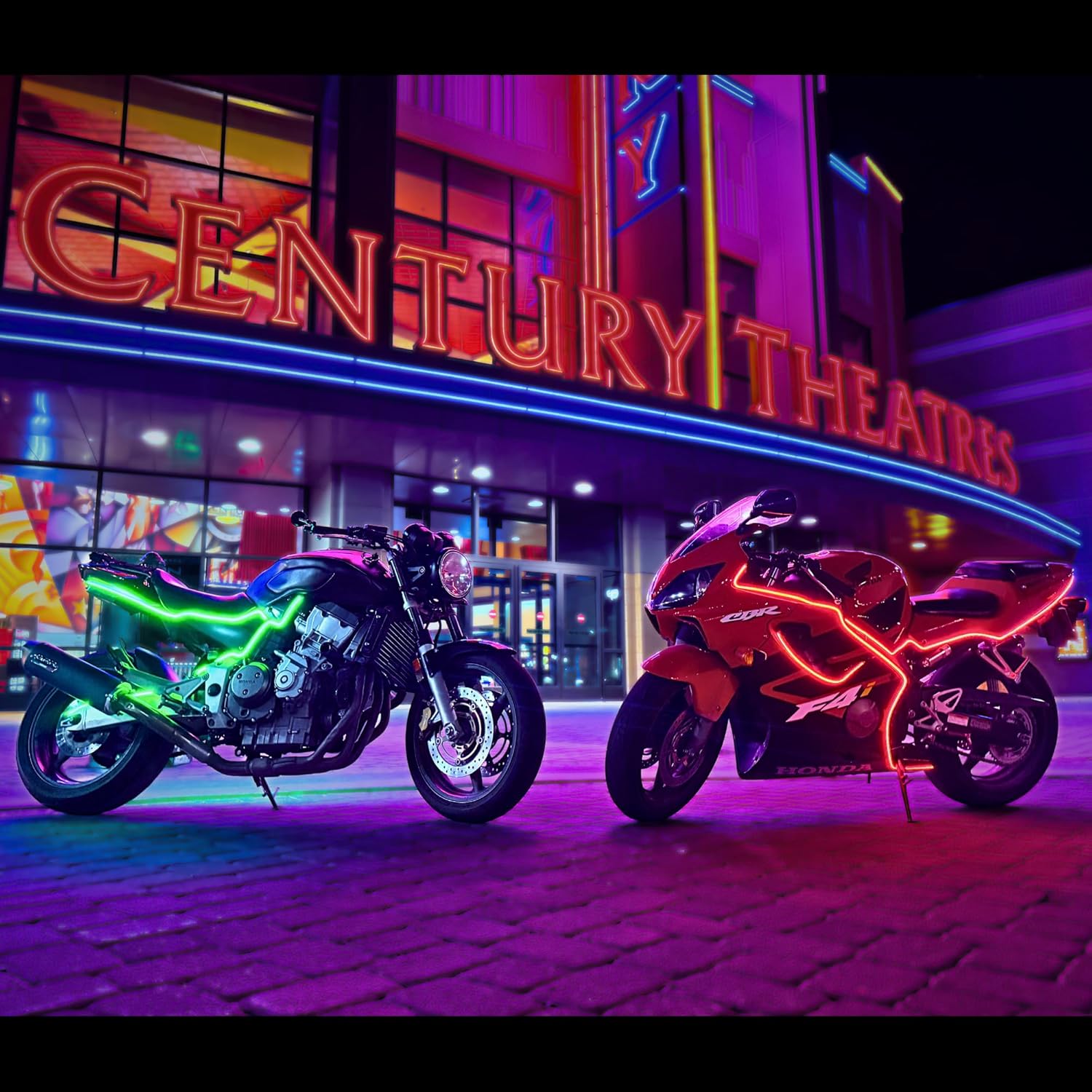 Light Cycle Kit, Tron Motorcycle Lighting Kit. Underglow, Neon Kit, LED Kit, Motorcycle Accessory and Accent, RGB Waterproof LED Neon,w/Remote&Disconnect,Bluetooth App (Base Kit)