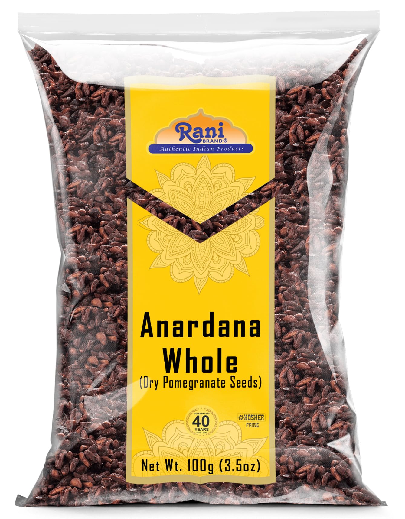 Rani Anardana (Pomegranate) Dry Whole Seeds Indian Spice 3.5oz (100g) ~ All Natural | No Color | Gluten Friendly | Vegan | NON-GMO