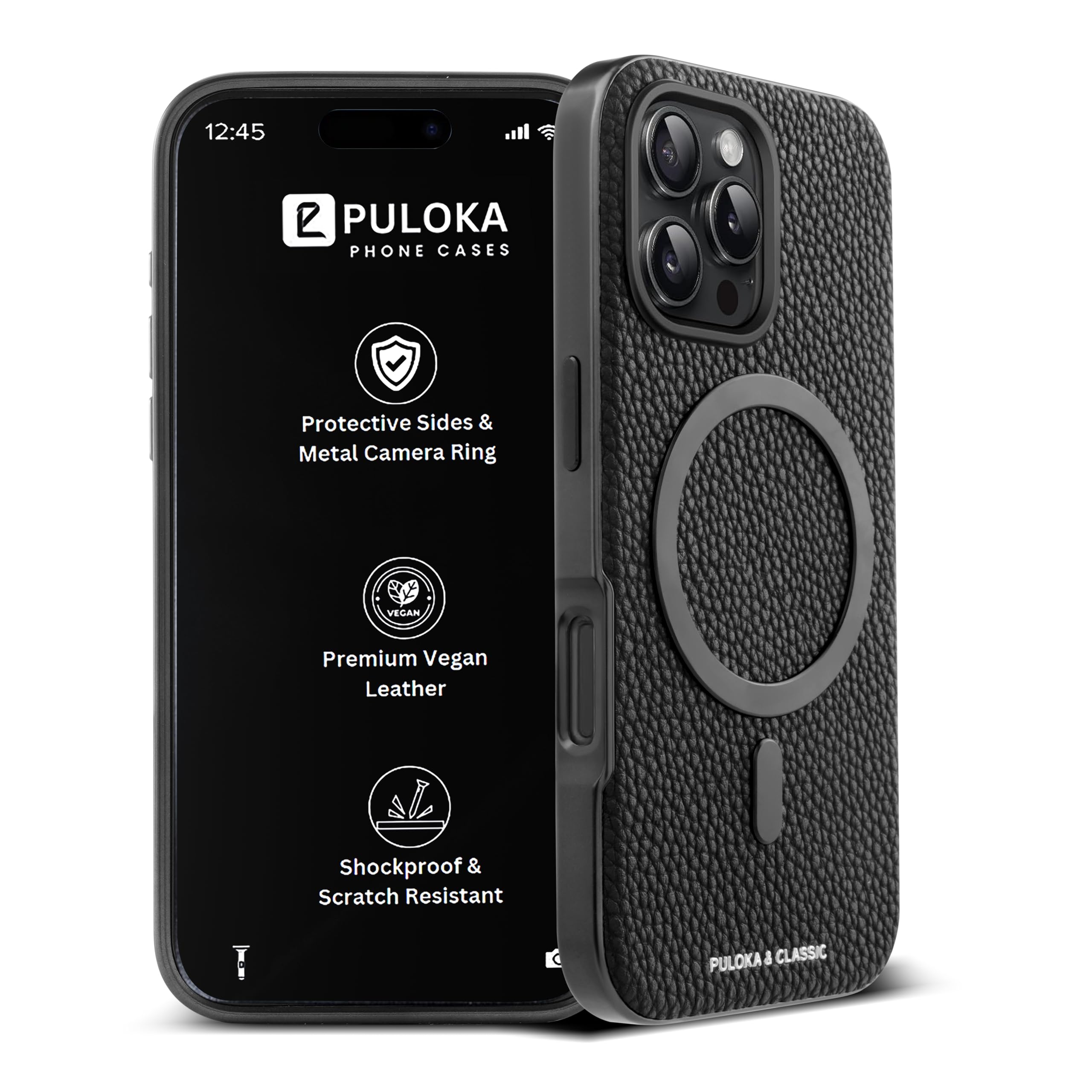 PULOKA Magfit iPhone 16 Pro Max Case - Vegan Leather -10